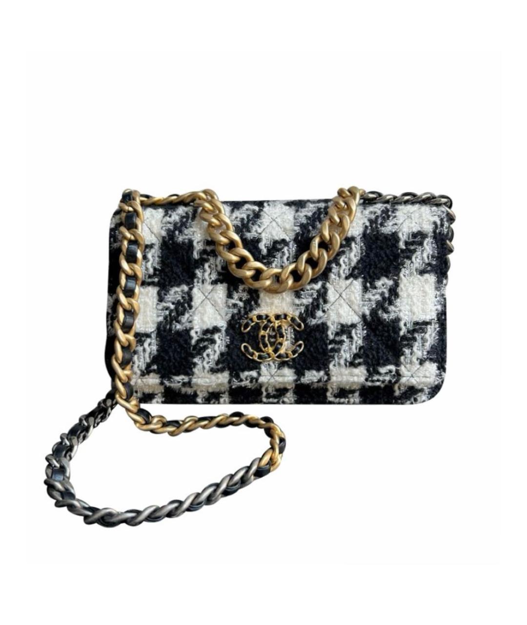 CHANEL Черная твидовая сумка через плечо, фото 1