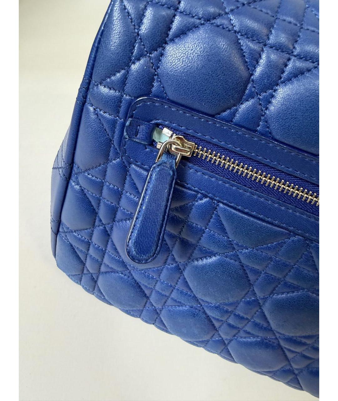 CHRISTIAN DIOR Синяя кожаная сумка через плечо, фото 5