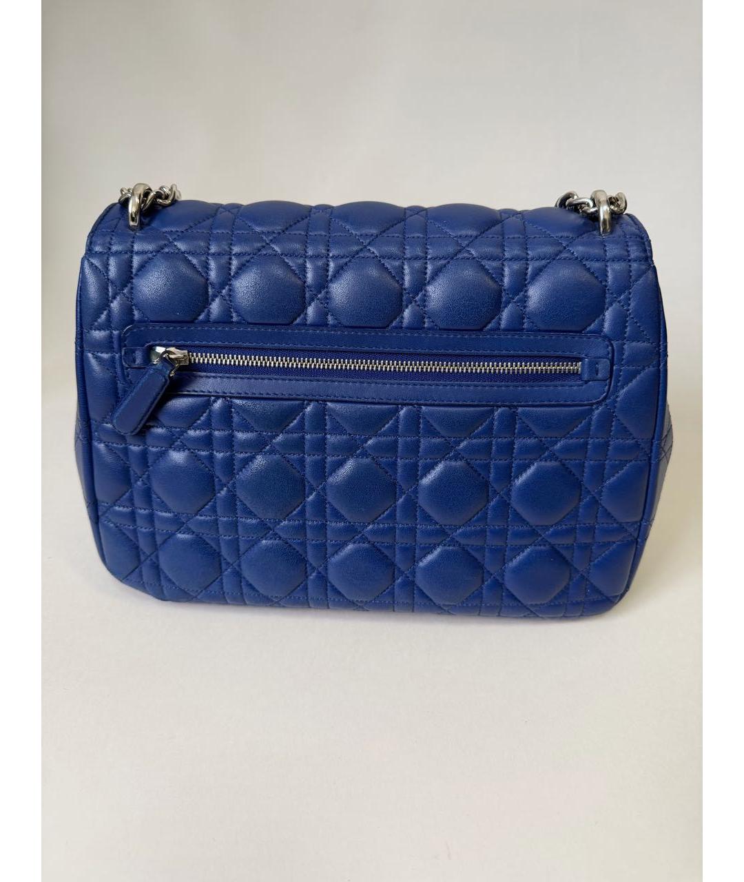 CHRISTIAN DIOR Синяя кожаная сумка через плечо, фото 4