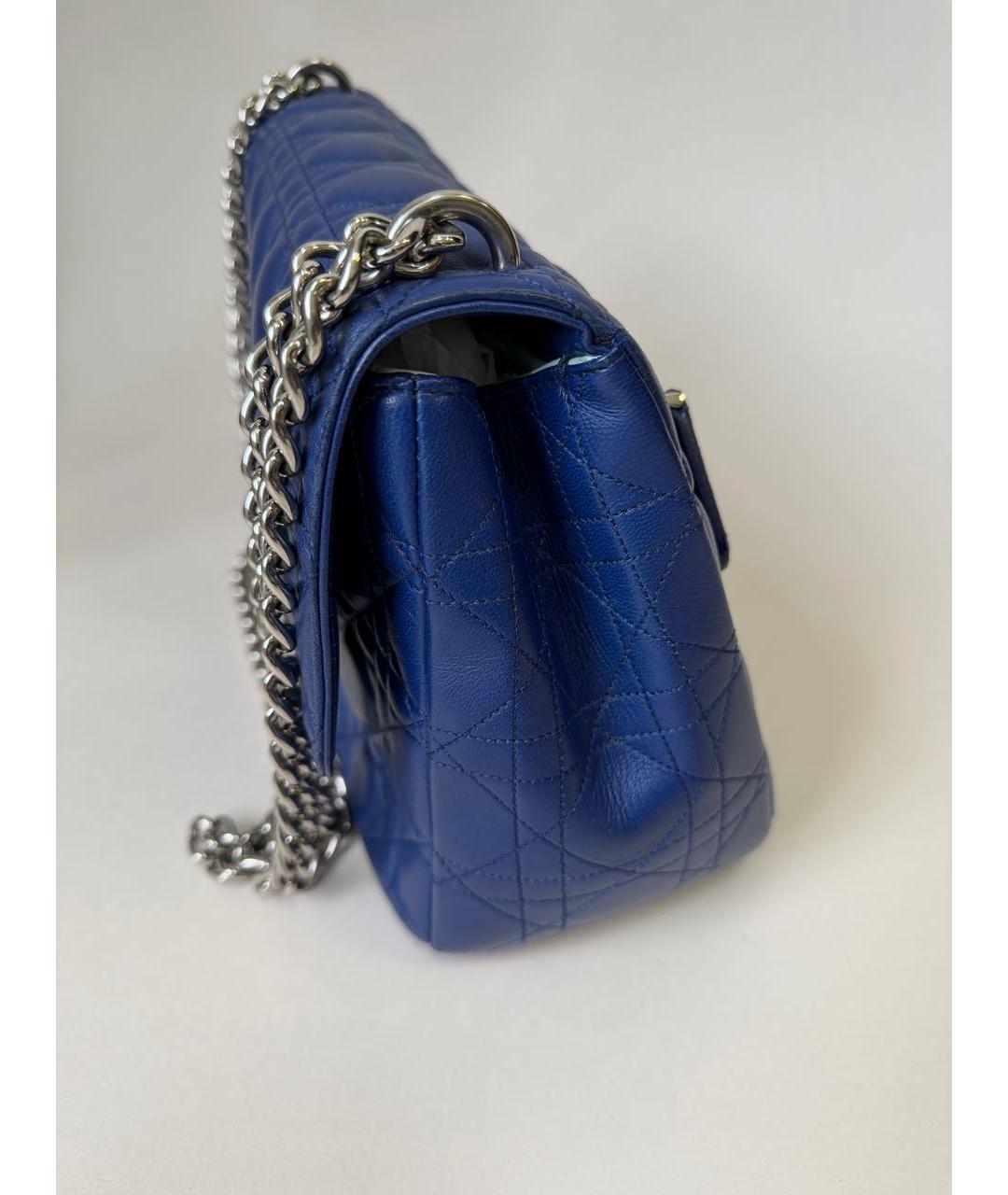 CHRISTIAN DIOR Синяя кожаная сумка через плечо, фото 3