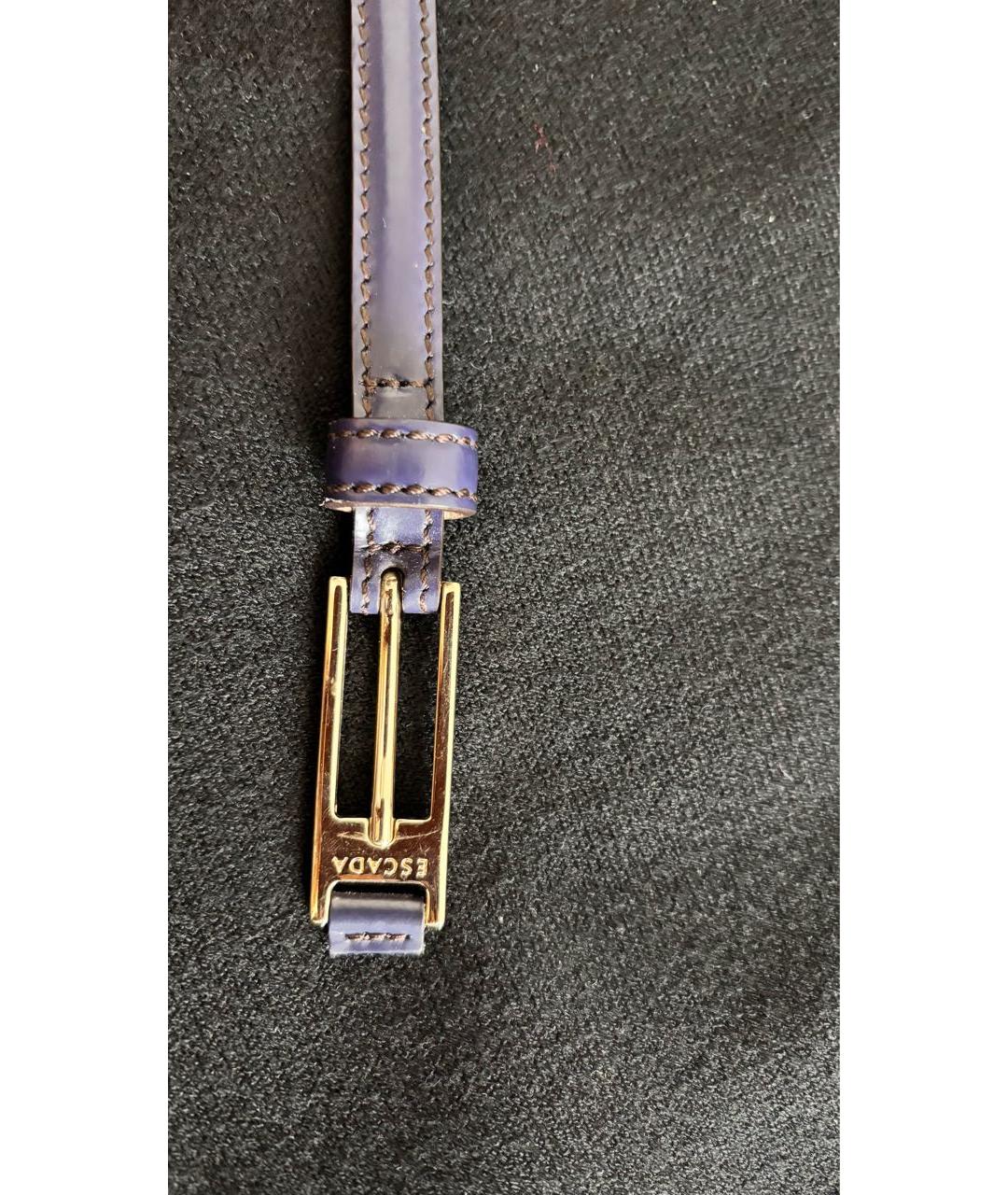 ESCADA Темно-синий кожаный ремень, фото 4