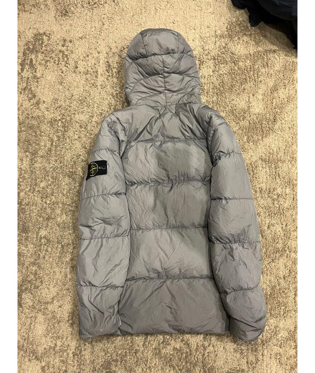 STONE ISLAND Серый пуховик, фото 2