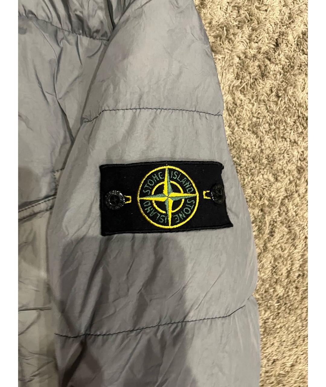 STONE ISLAND Серый пуховик, фото 4
