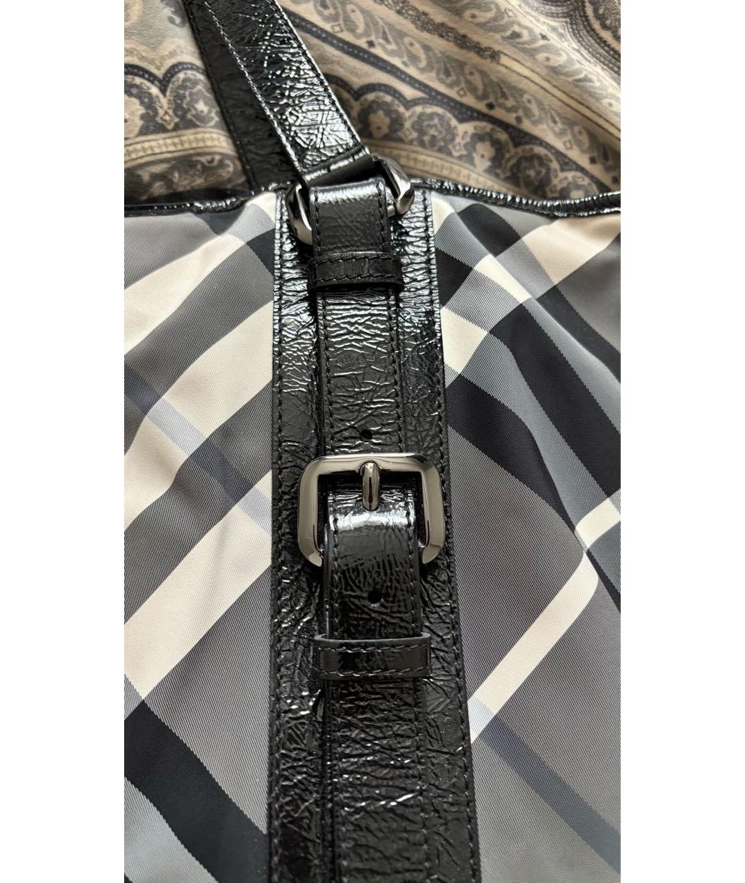 BURBERRY Серая тканевая сумка тоут, фото 2