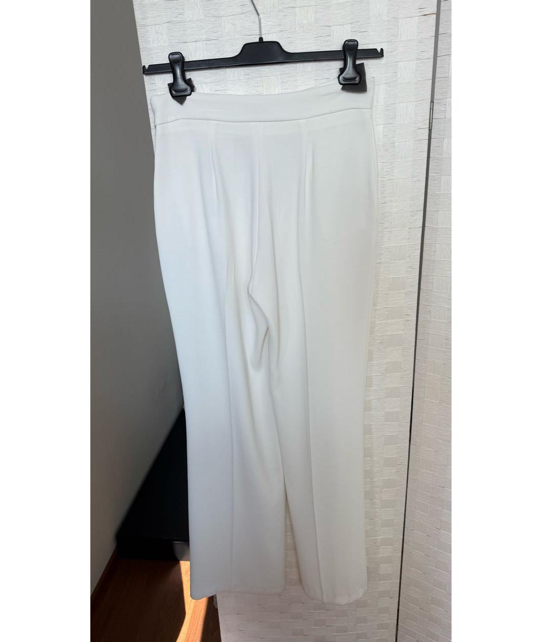 LIU JO Белые хлопковые брюки широкие, фото 2