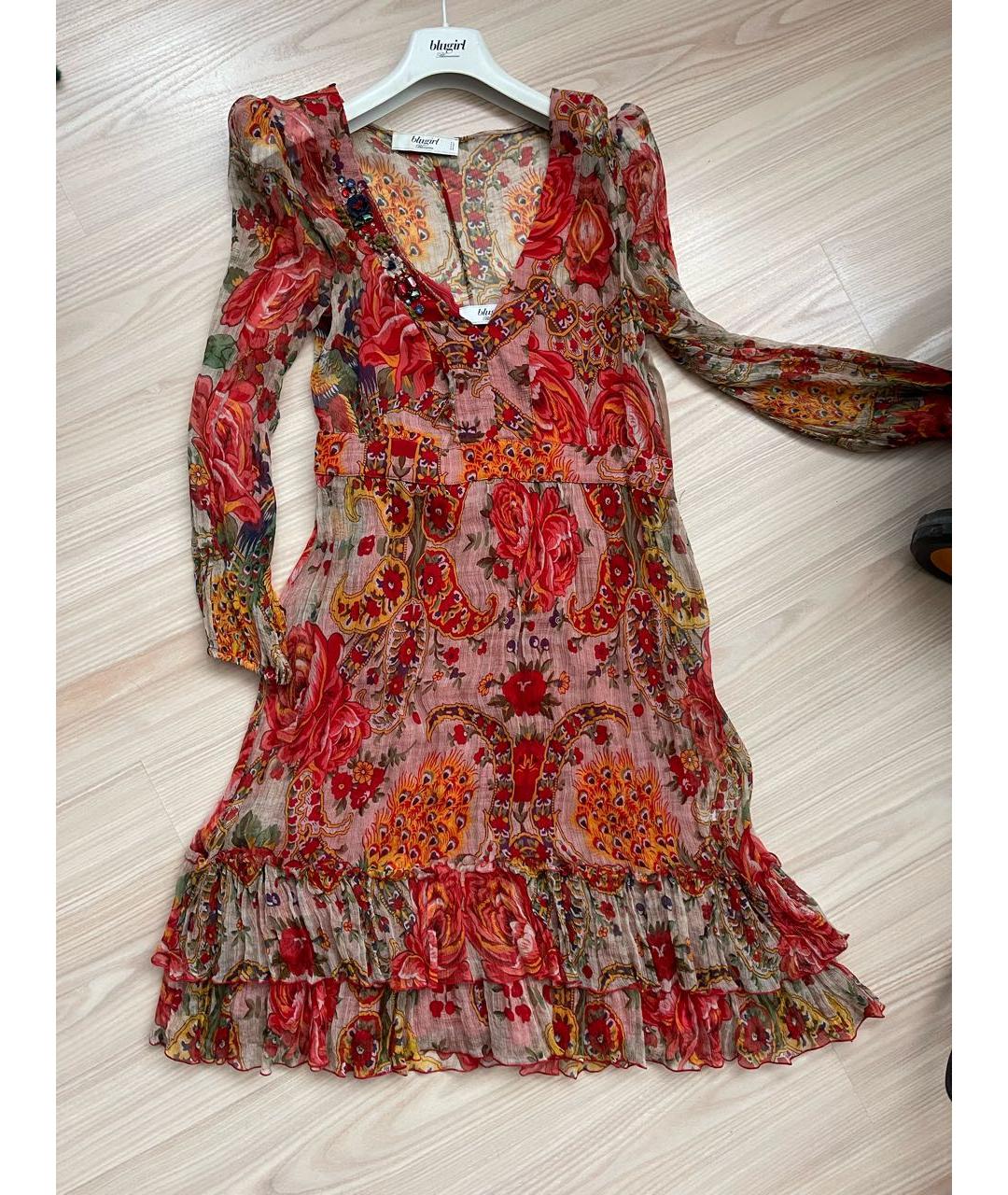 BLUGIRL Красное вискозное вечернее платье, фото 4