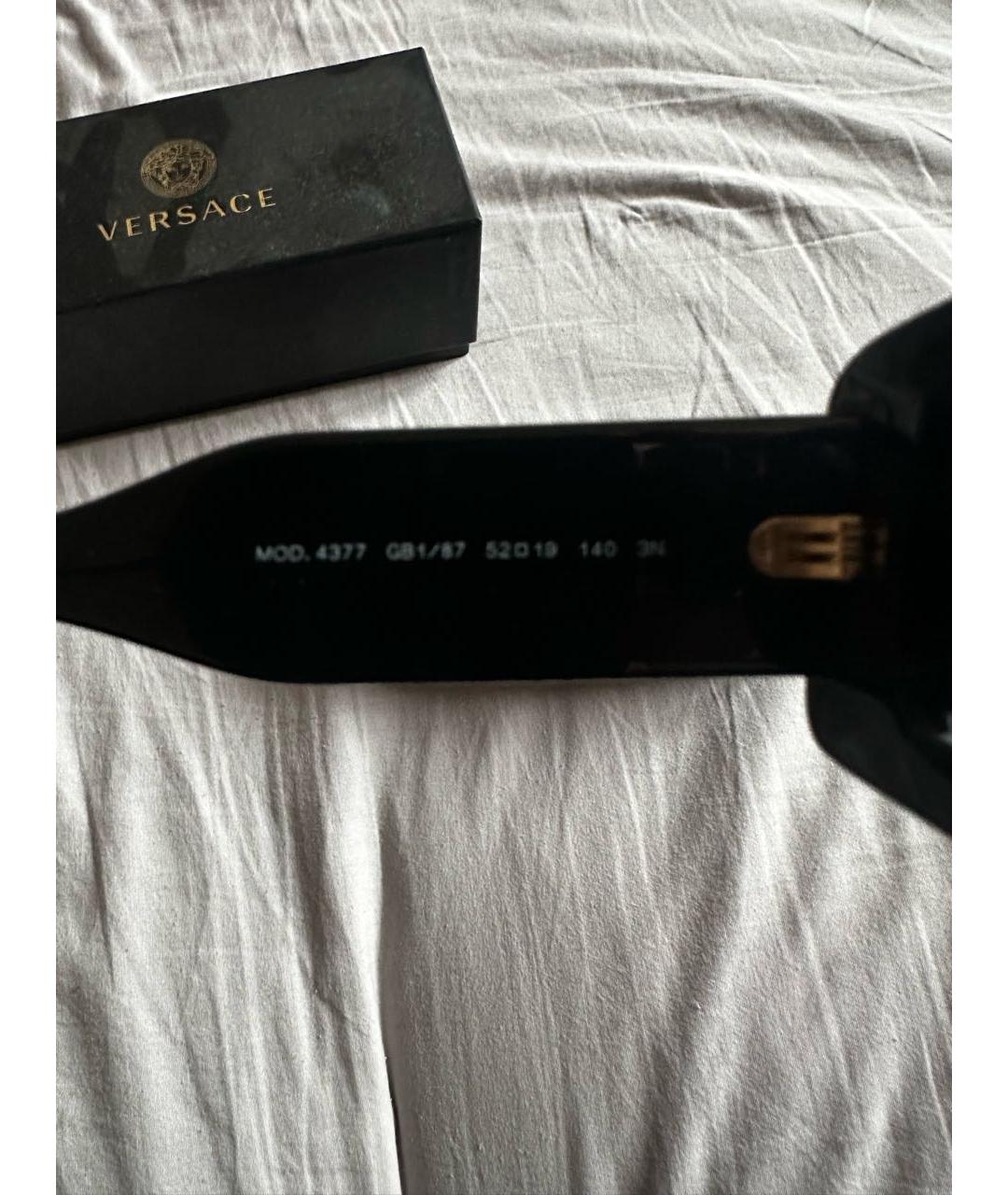 VERSACE Черные пластиковые солнцезащитные очки, фото 7