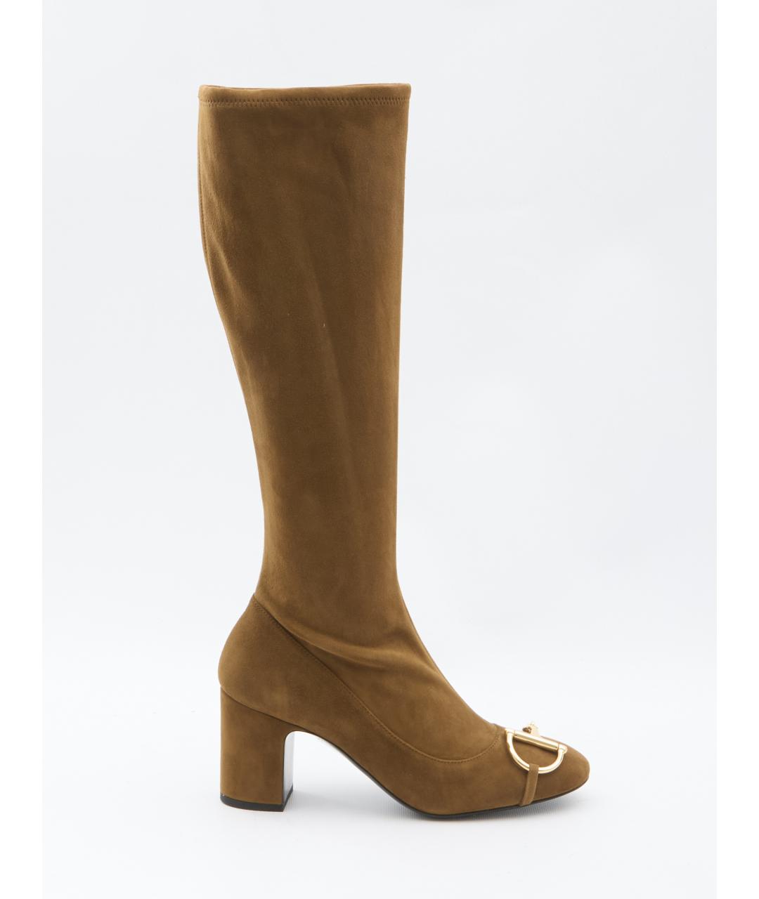 GUCCI Коричневые замшевые сапоги, фото 6