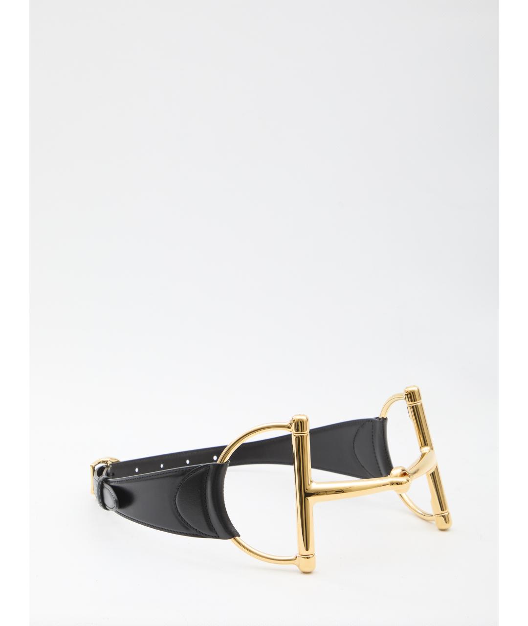 GUCCI Черный кожаный ремень, фото 3