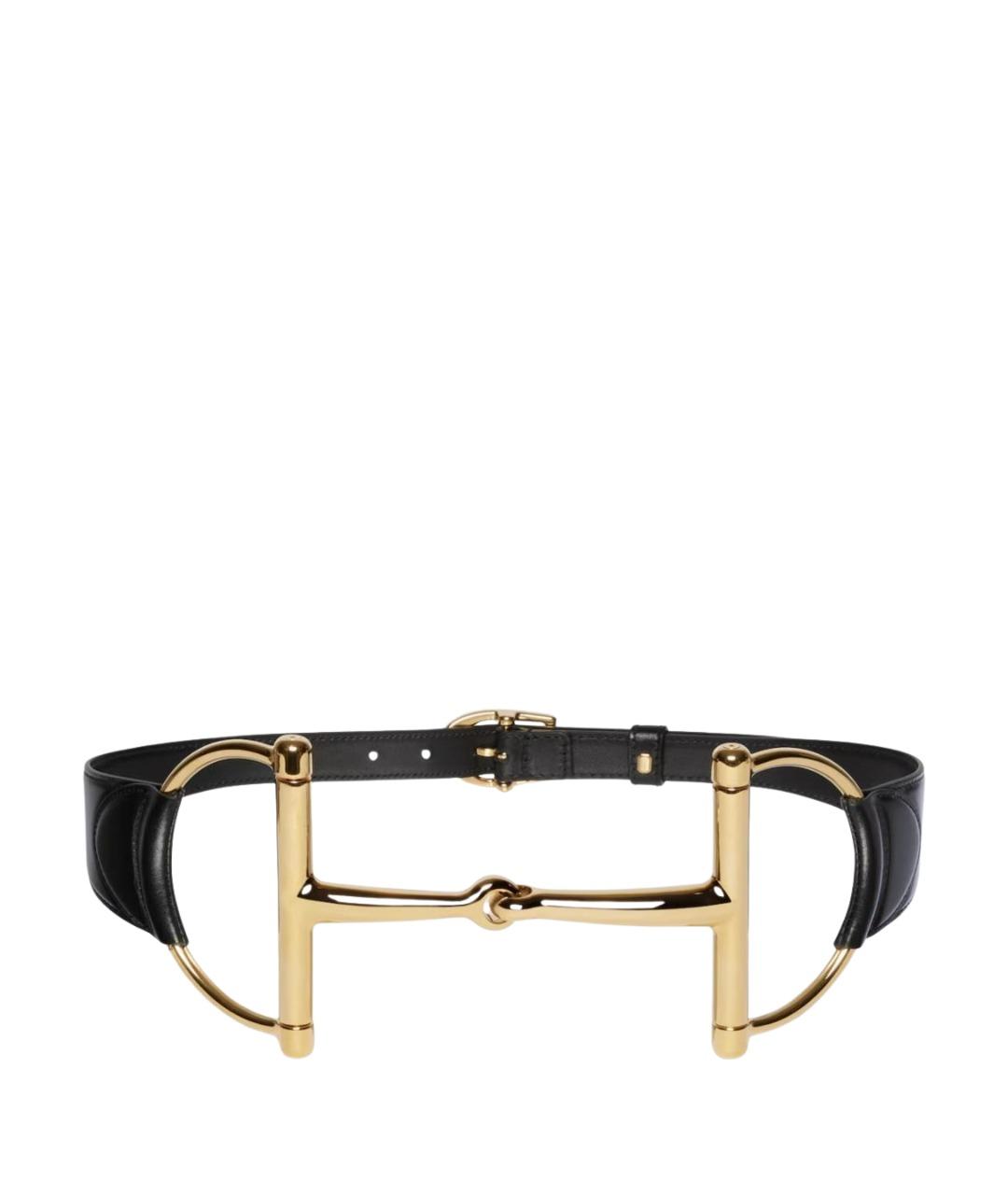 GUCCI Черный кожаный ремень, фото 1