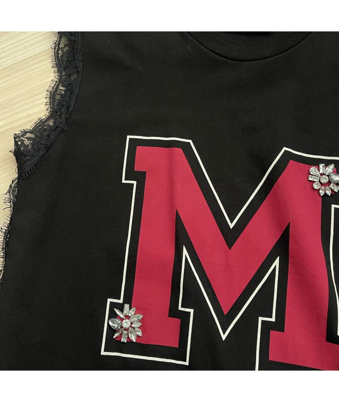 TWIN-SET Черная хлопковая футболка, фото 5