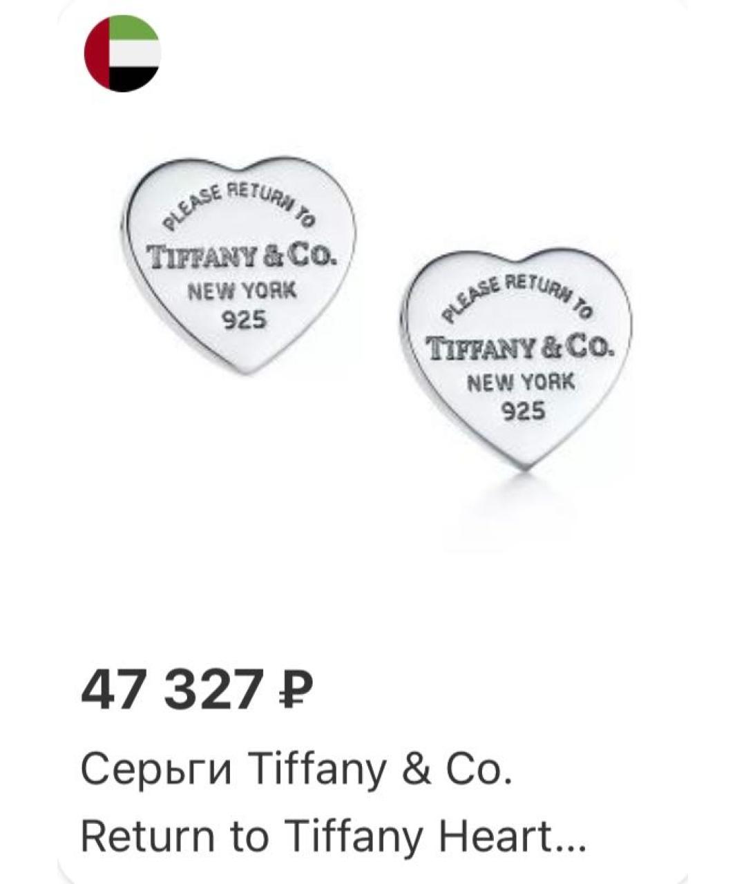 TIFFANY&CO Серебряные серебряные серьги, фото 9