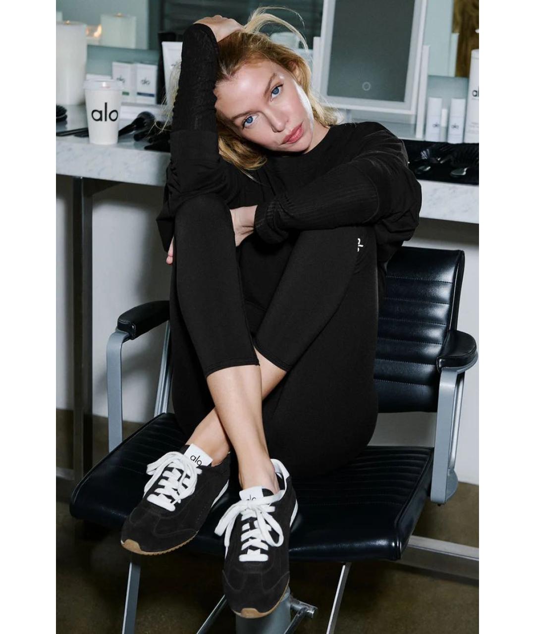ALO YOGA Черные замшевые кроссовки, фото 4
