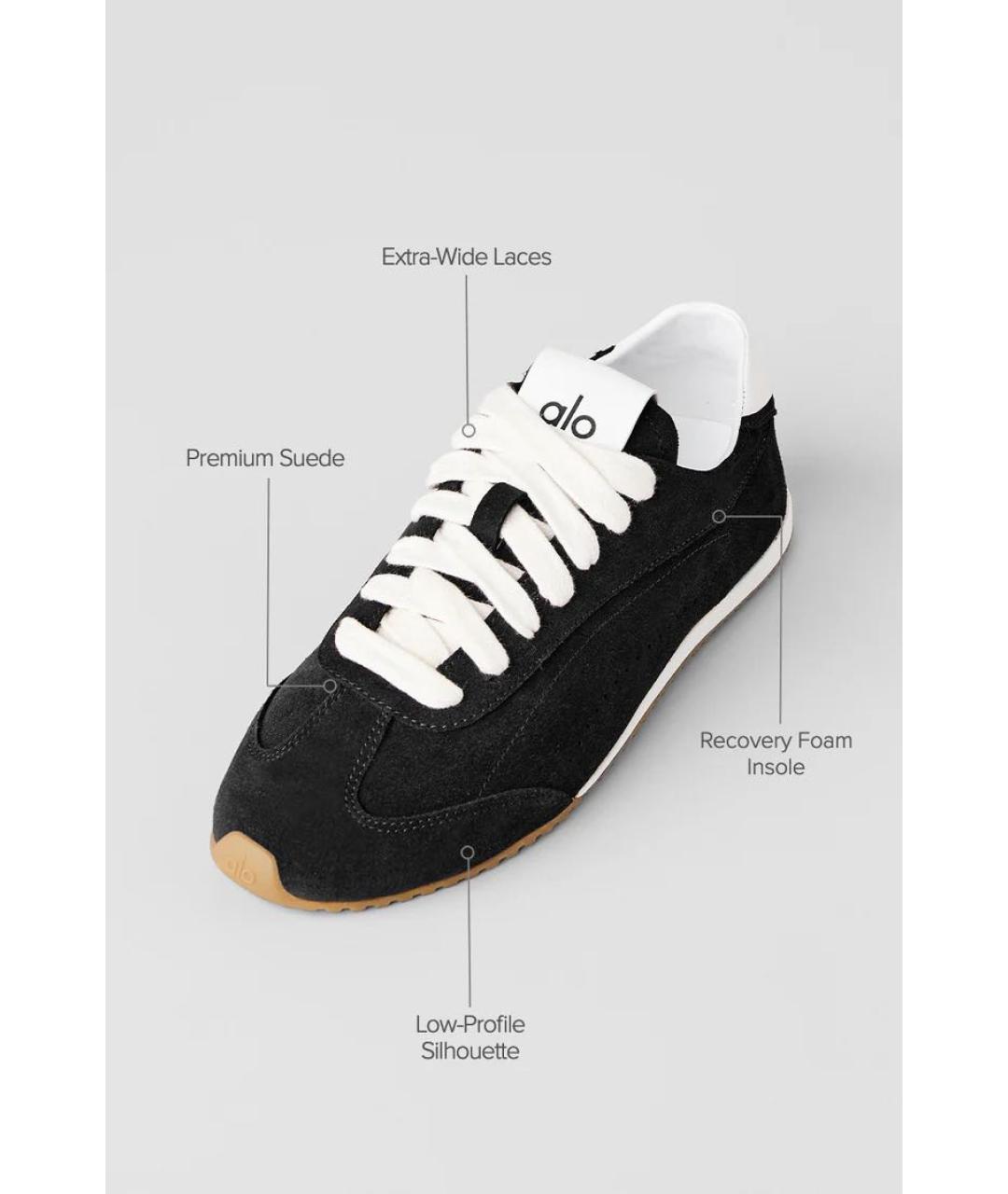 ALO YOGA Черные замшевые кроссовки, фото 2
