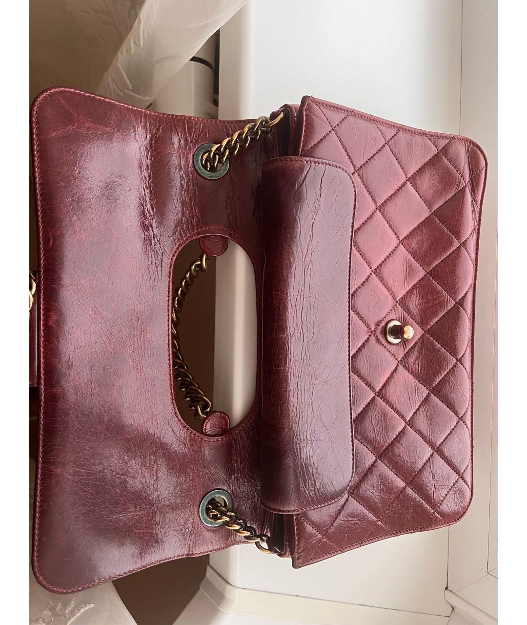 CHANEL Коричневая кожаная сумка через плечо, фото 4