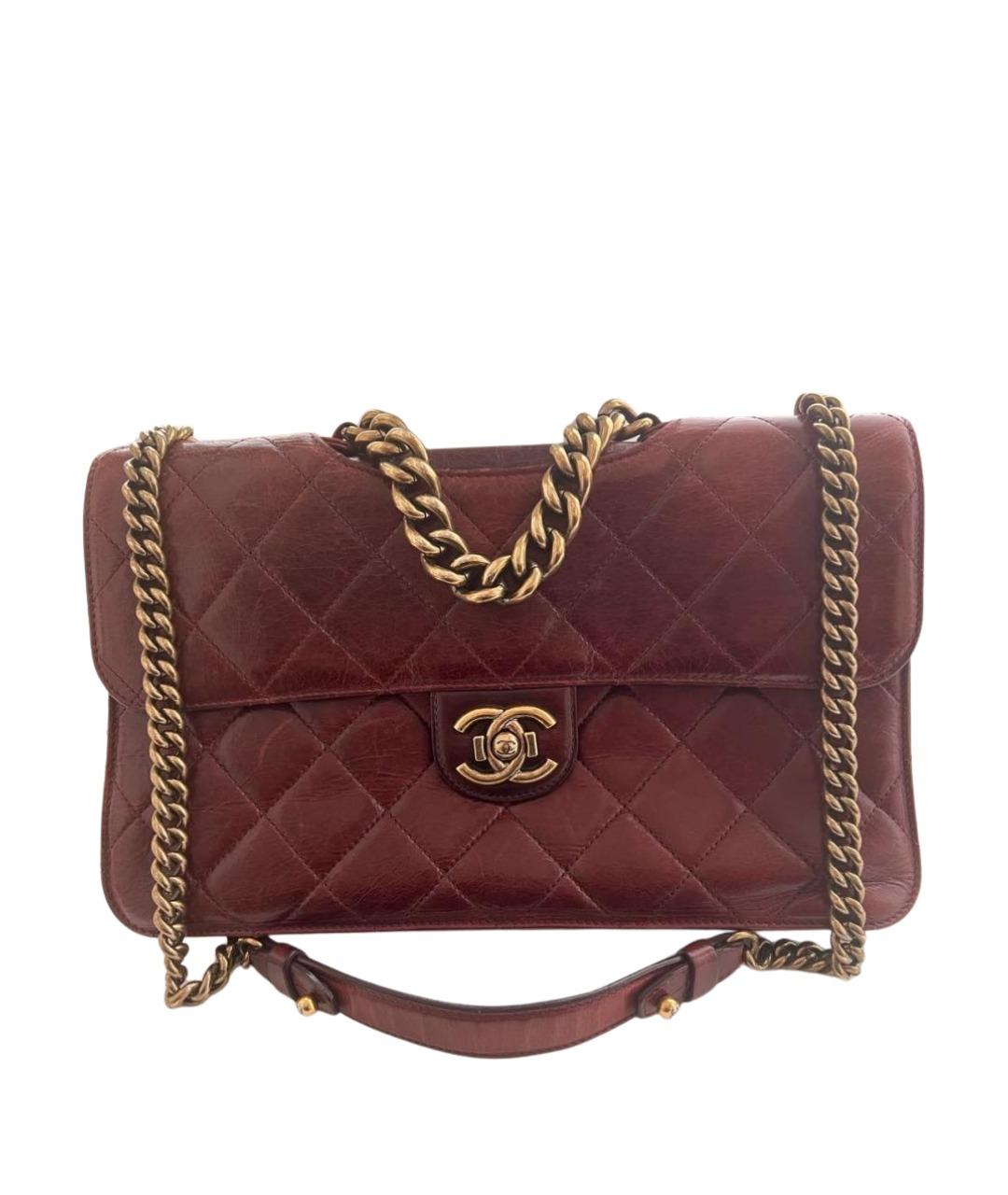 CHANEL Коричневая кожаная сумка через плечо, фото 1