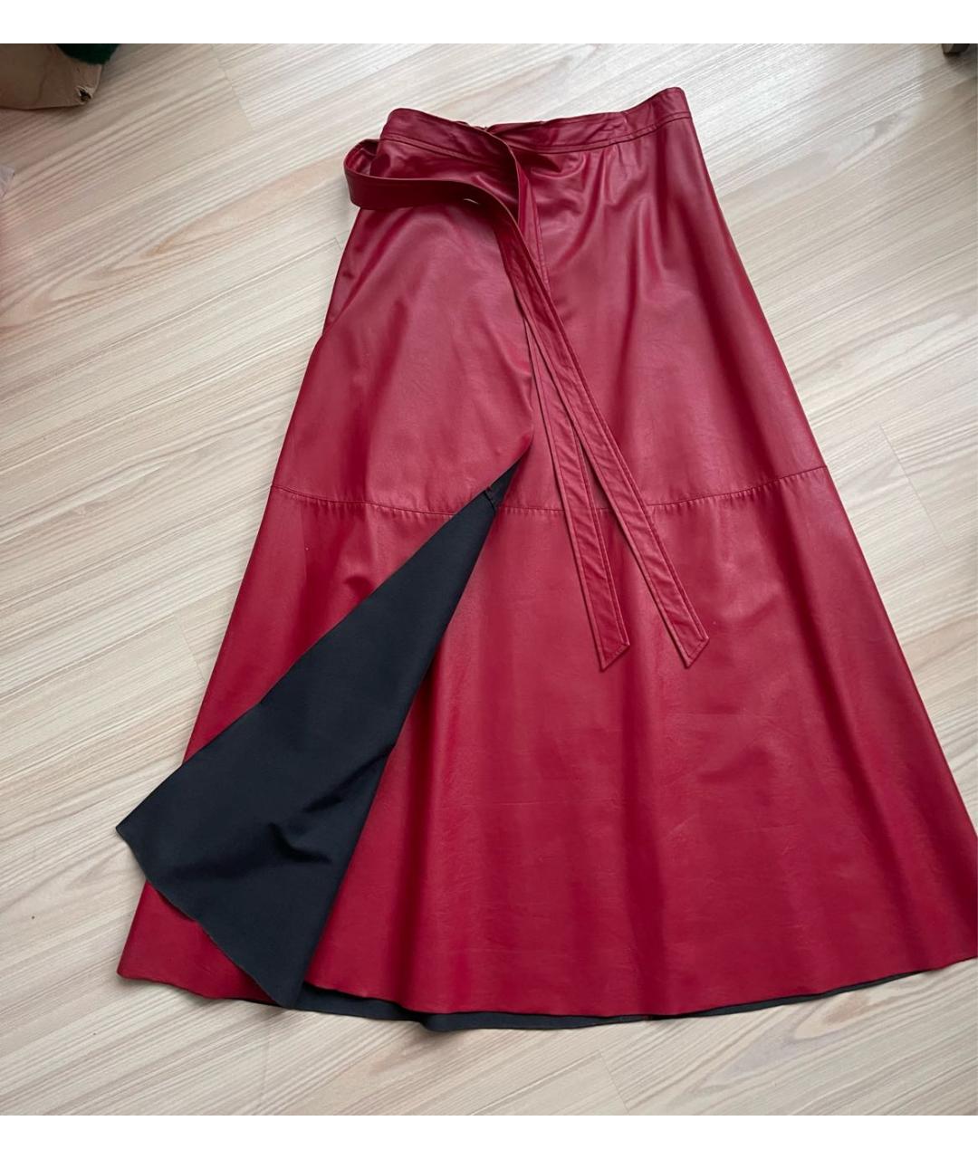 TWIN-SET Красная полиамидовая юбка макси, фото 2