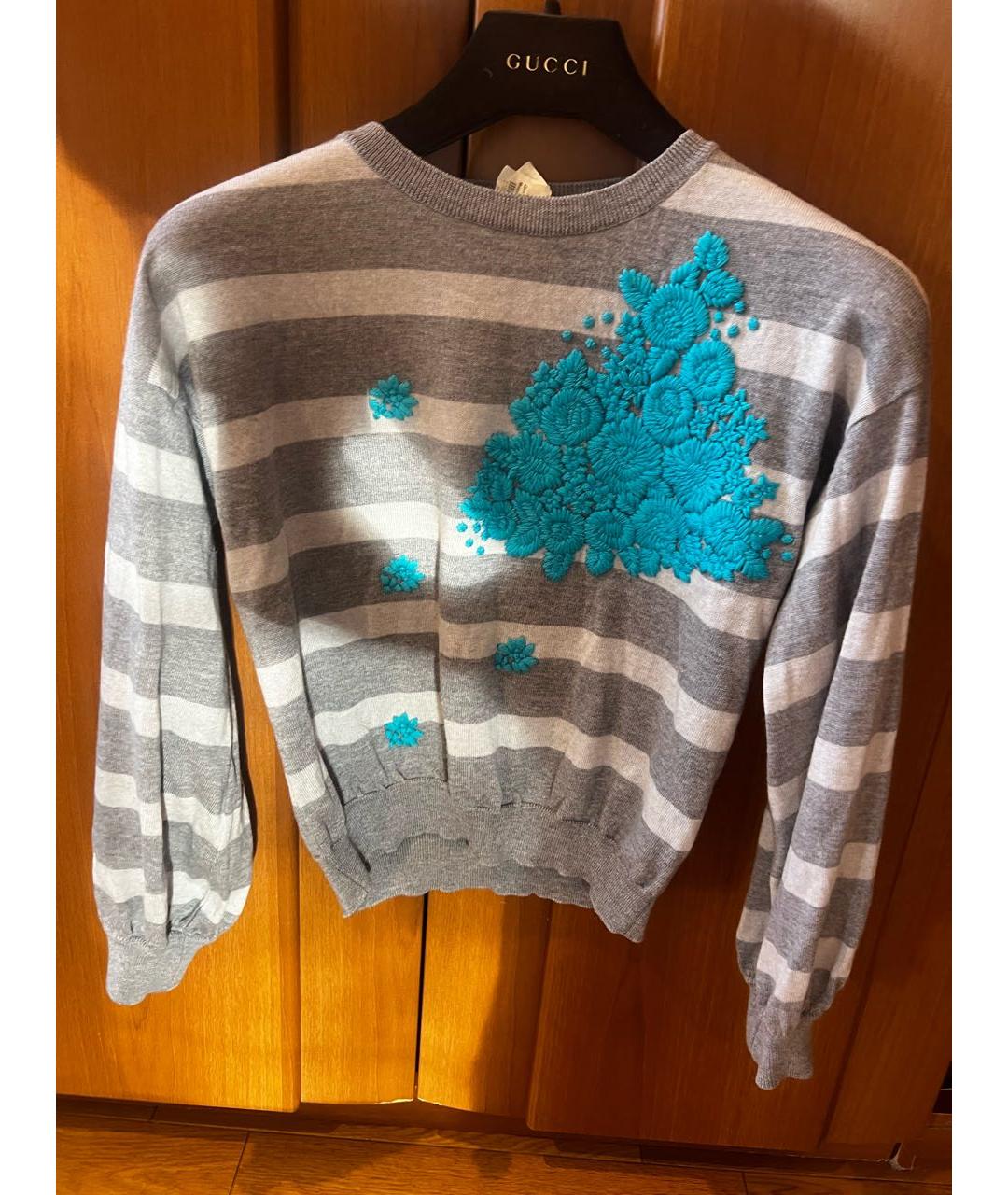 BLUGIRL Серый шерстяной джемпер / свитер, фото 5