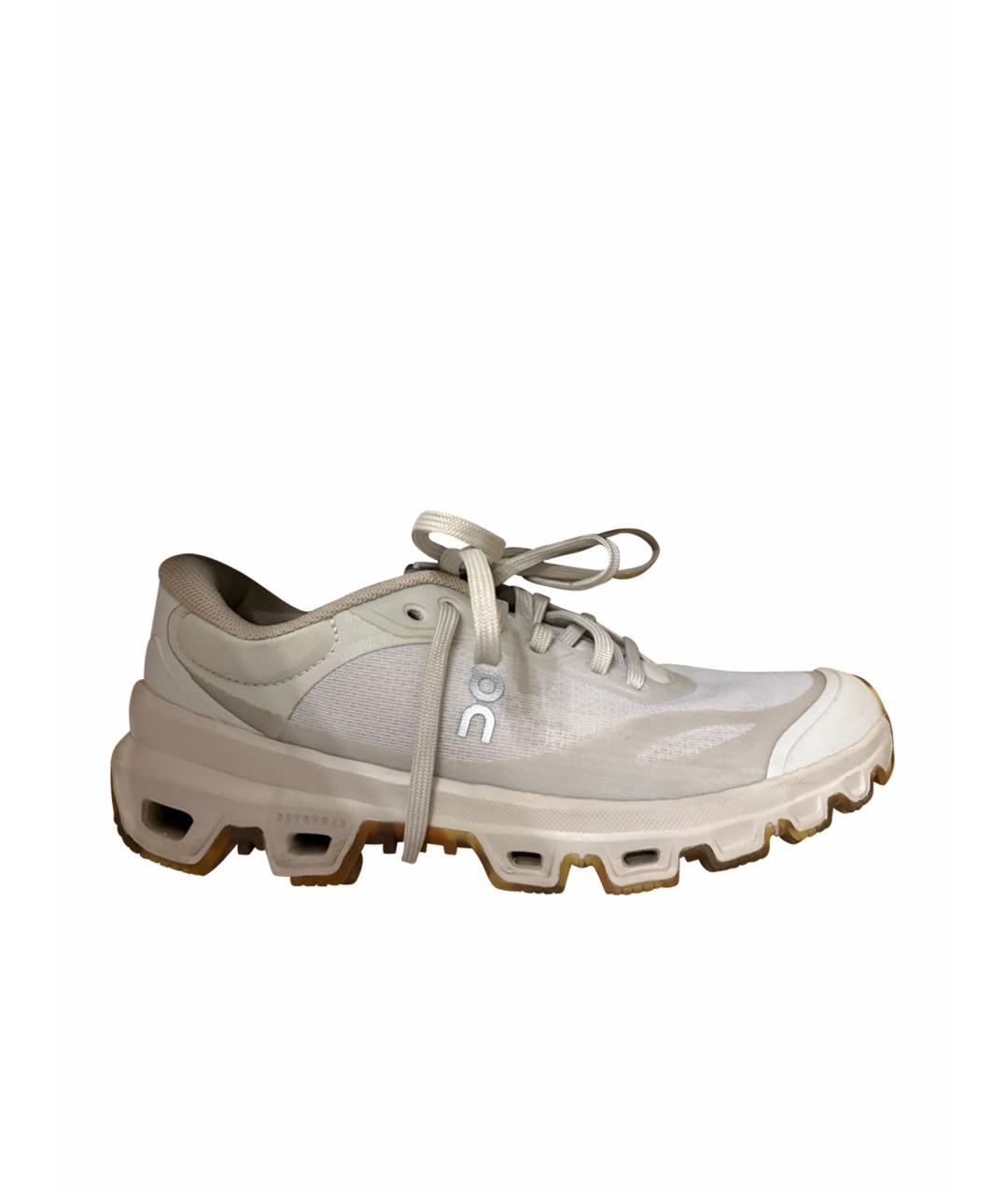 LOEWE Бежевые текстильные кроссовки, фото 1