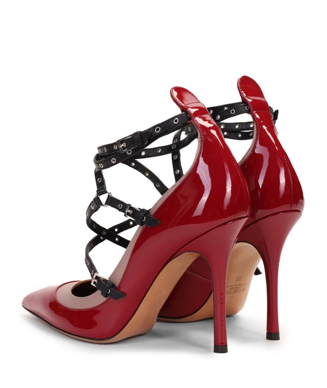 VALENTINO Бордовые туфли из лакированной кожи, фото 2