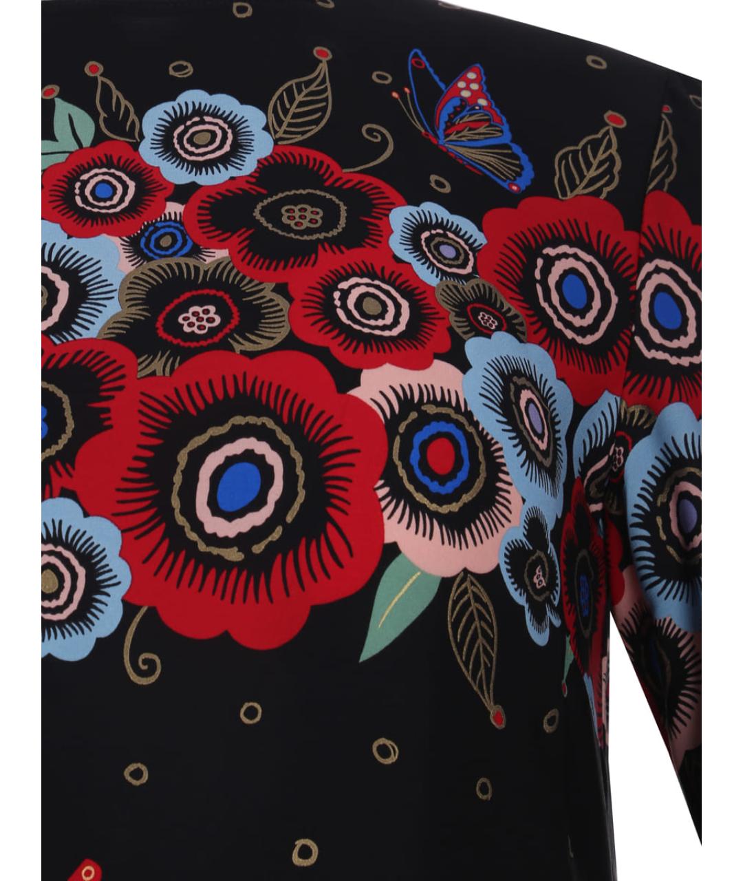 VALENTINO Черное шелковое повседневное платье, фото 3