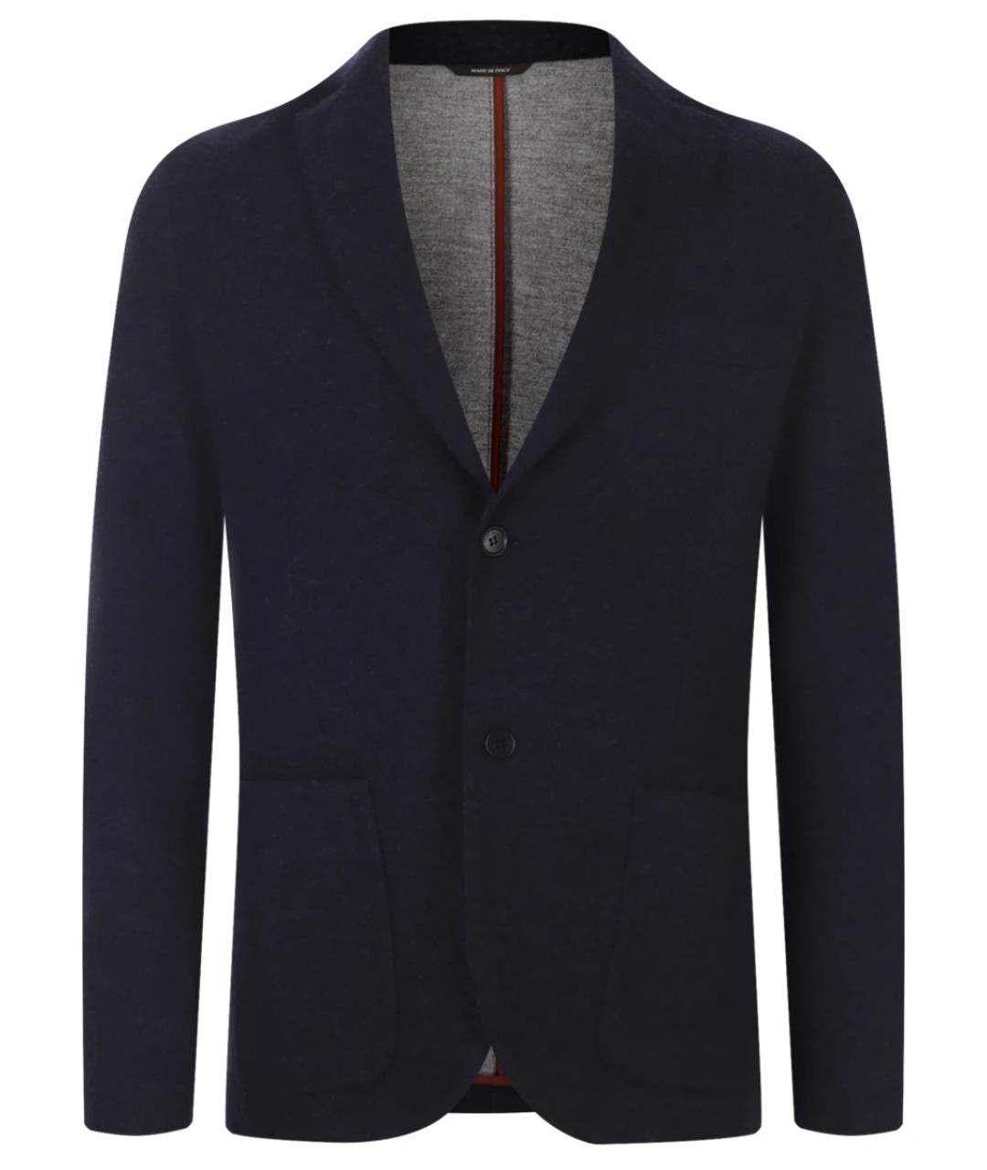LORO PIANA Темно-синий кашемировый пиджак, фото 1