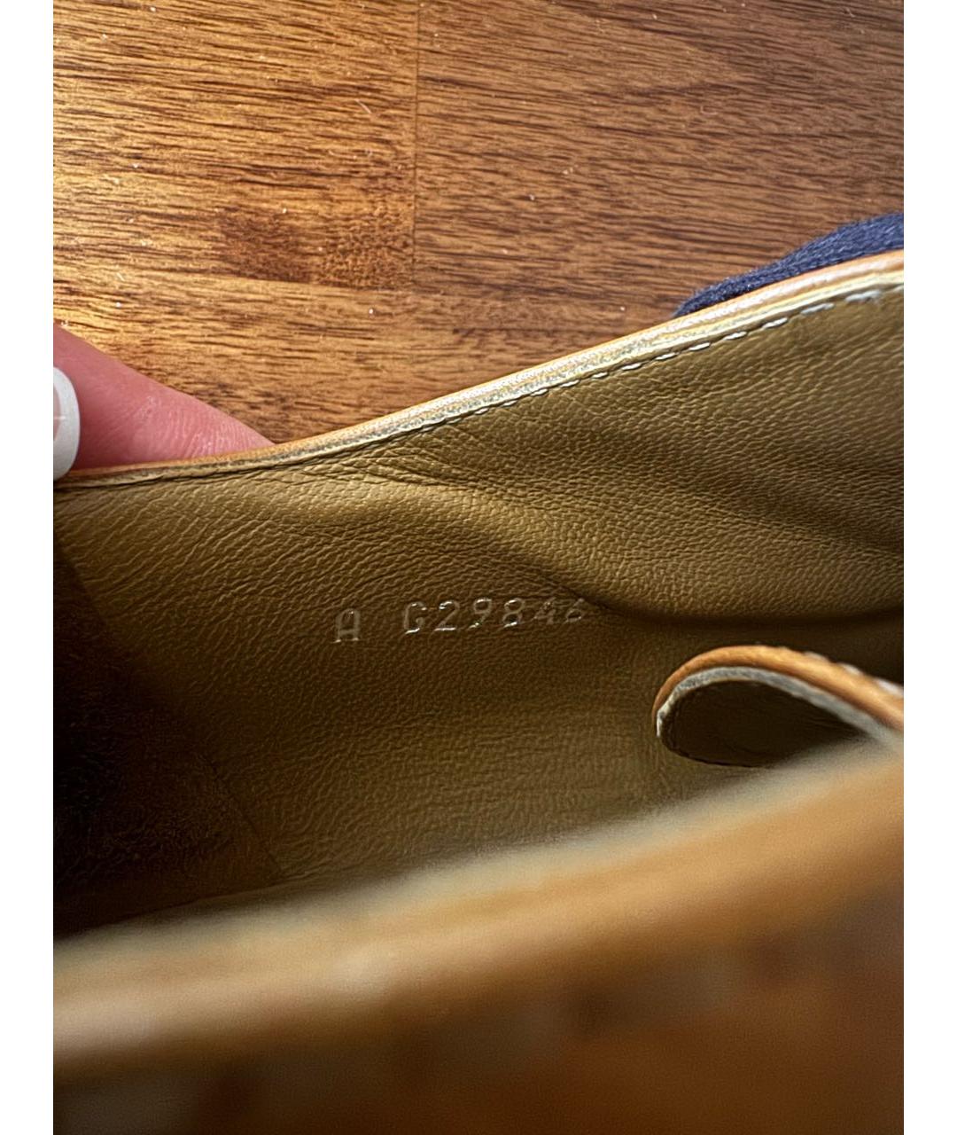 CHANEL Горчичные кожаные ботинки, фото 4