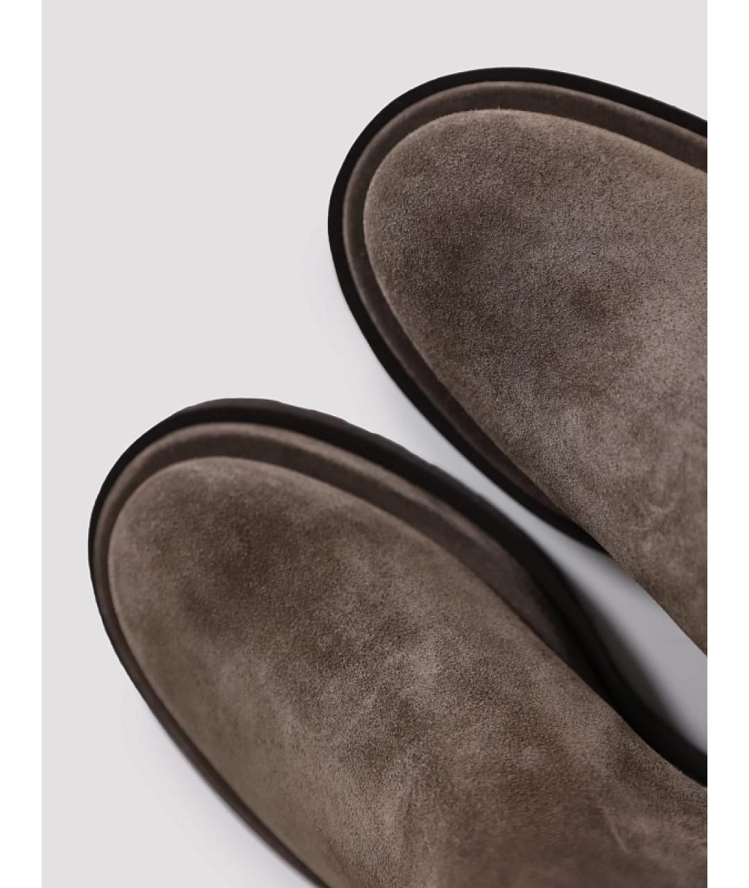 BRUNELLO CUCINELLI Бежевые замшевые ботинки, фото 3