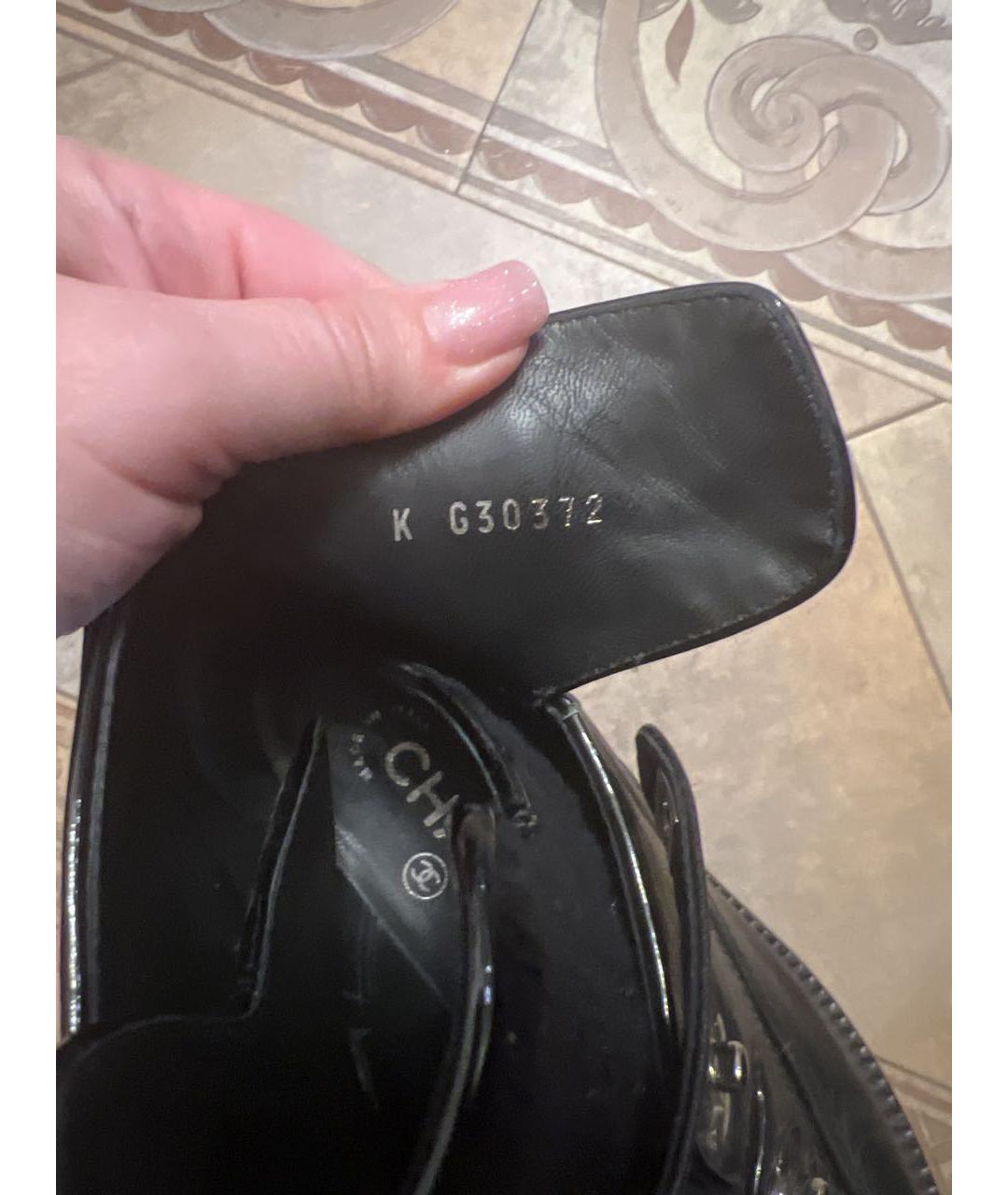 CHANEL Черные кожаные полусапоги, фото 5