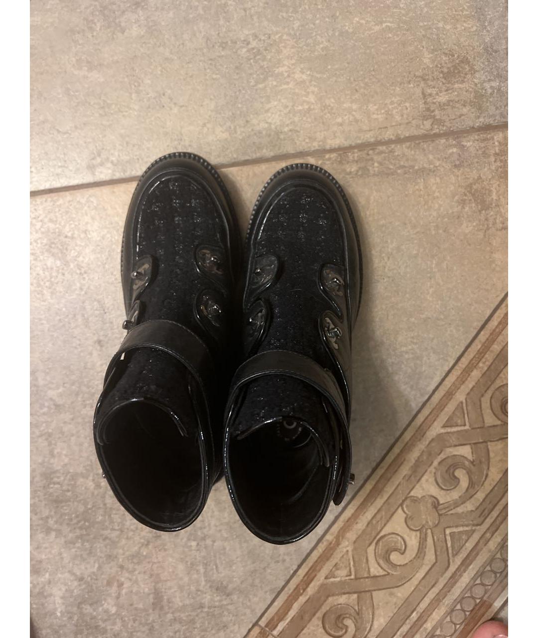 CHANEL Черные кожаные полусапоги, фото 2