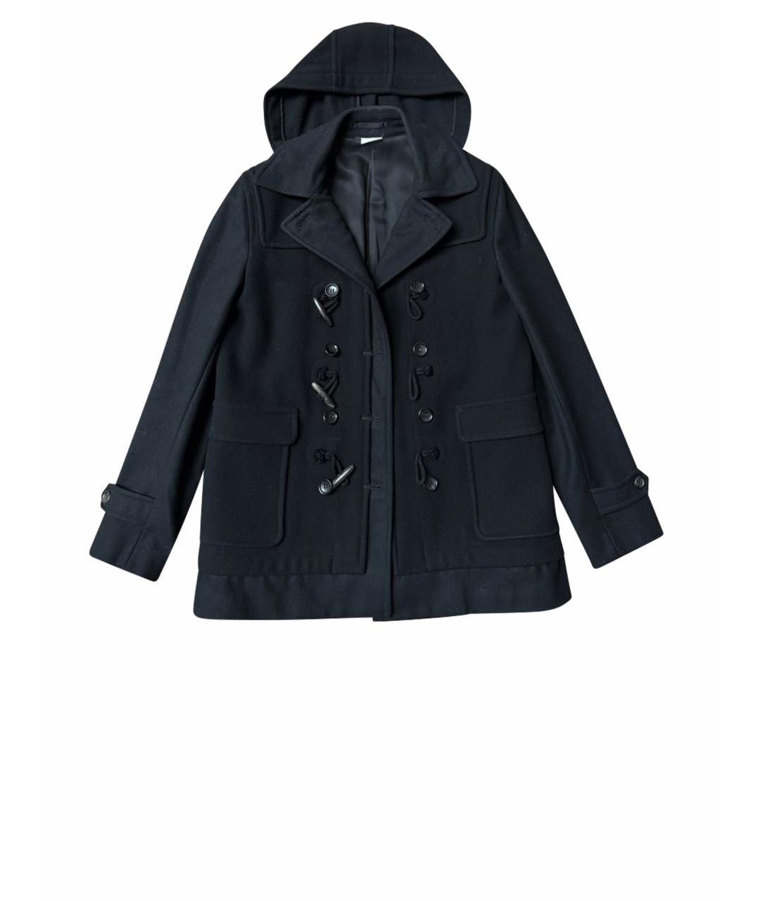 COMME DES GARÇONS Черное шерстяное пальто, фото 1