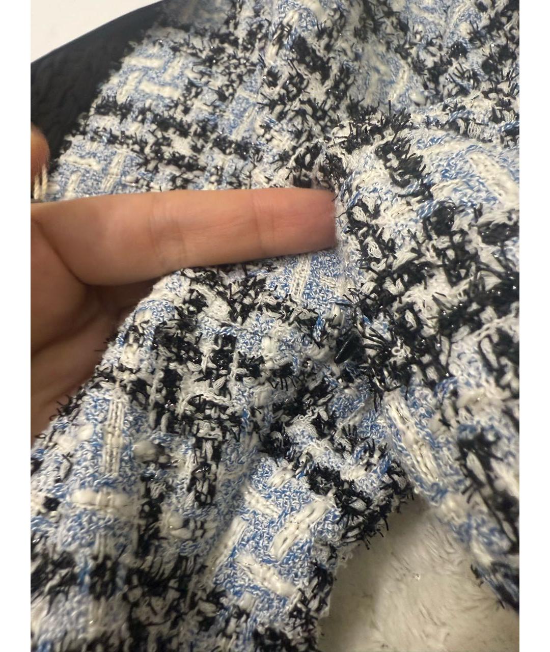 MAJE Голубое полиэстеровое повседневное платье, фото 4