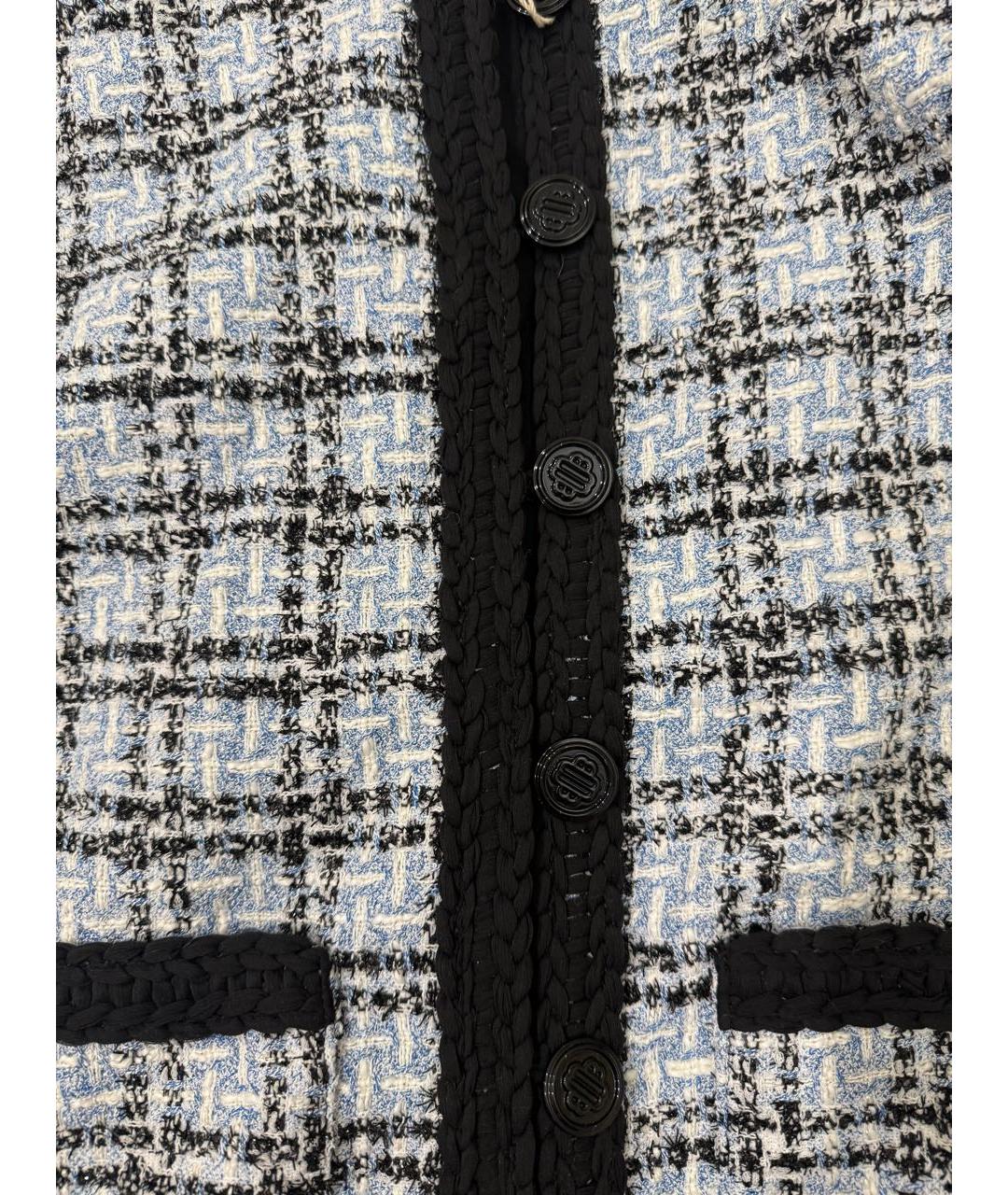 MAJE Голубое полиэстеровое повседневное платье, фото 3