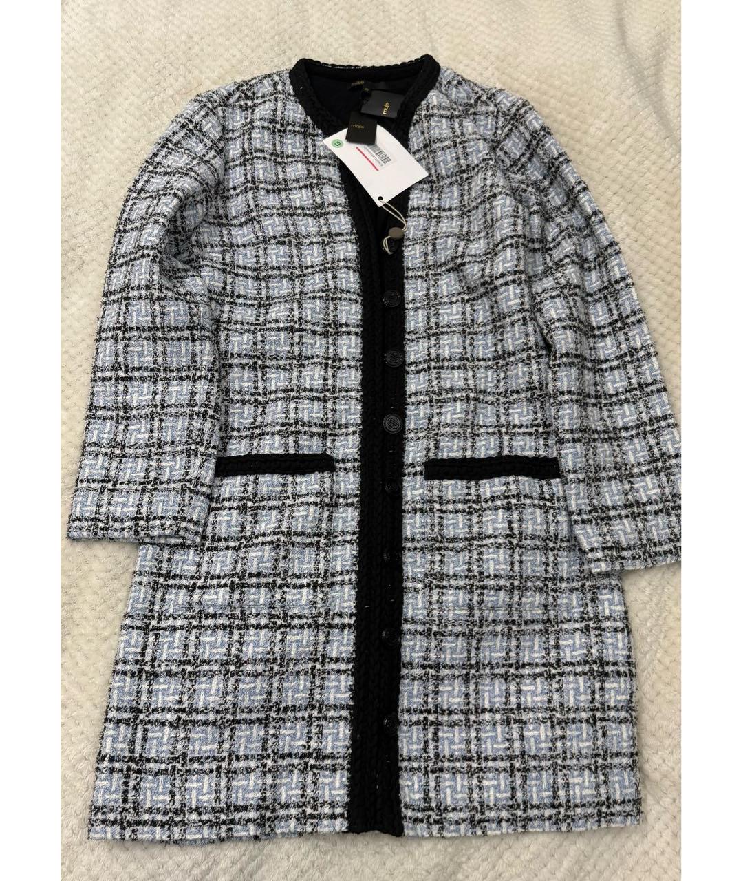 MAJE Голубое полиэстеровое повседневное платье, фото 2