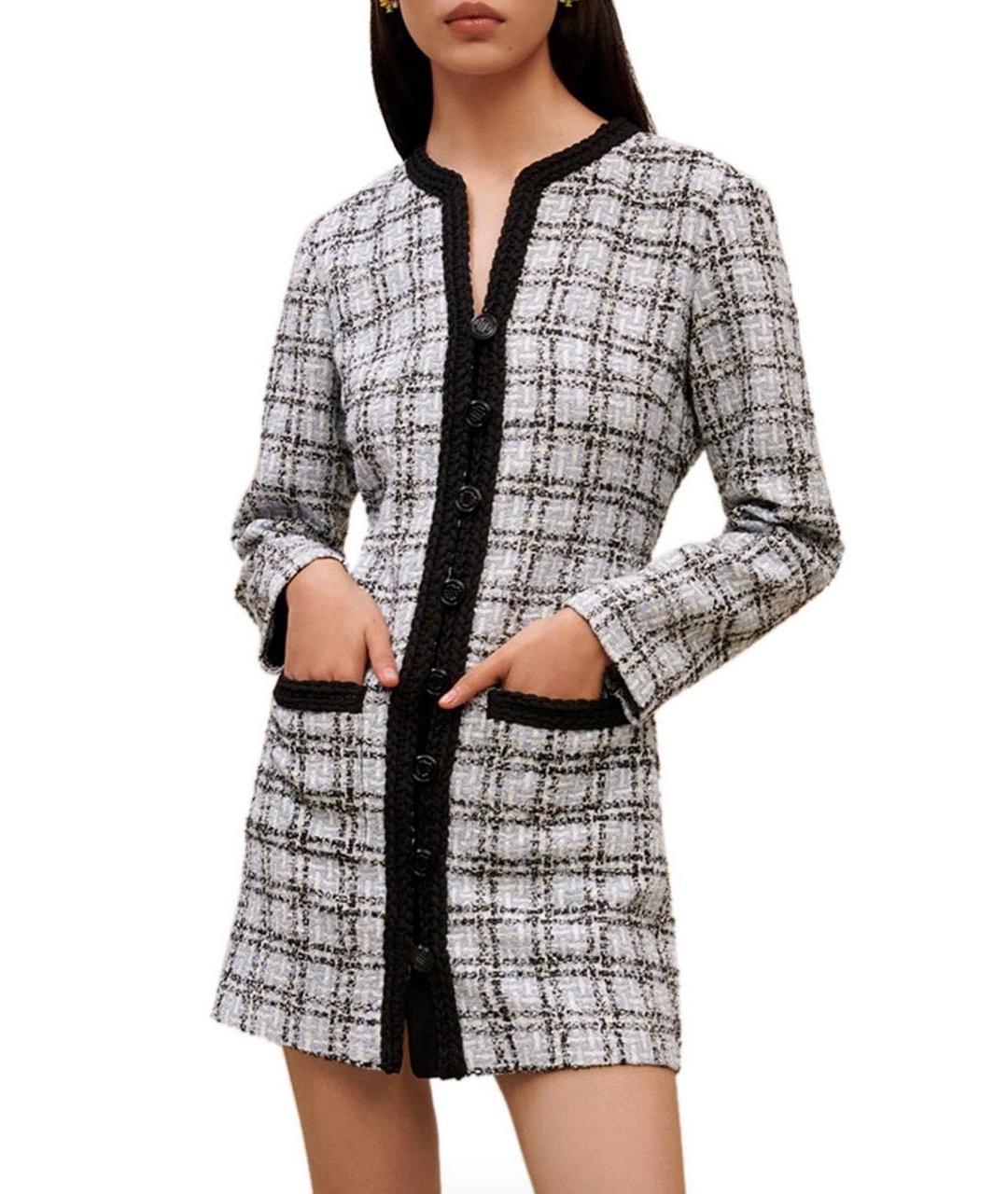 MAJE Голубое полиэстеровое повседневное платье, фото 8