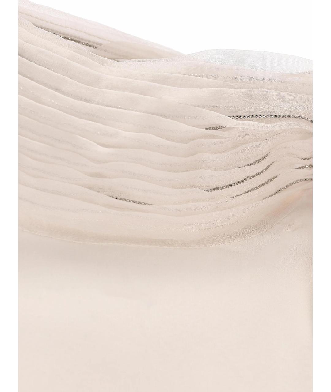 BRUNELLO CUCINELLI Бежевая шелковая блузы, фото 3