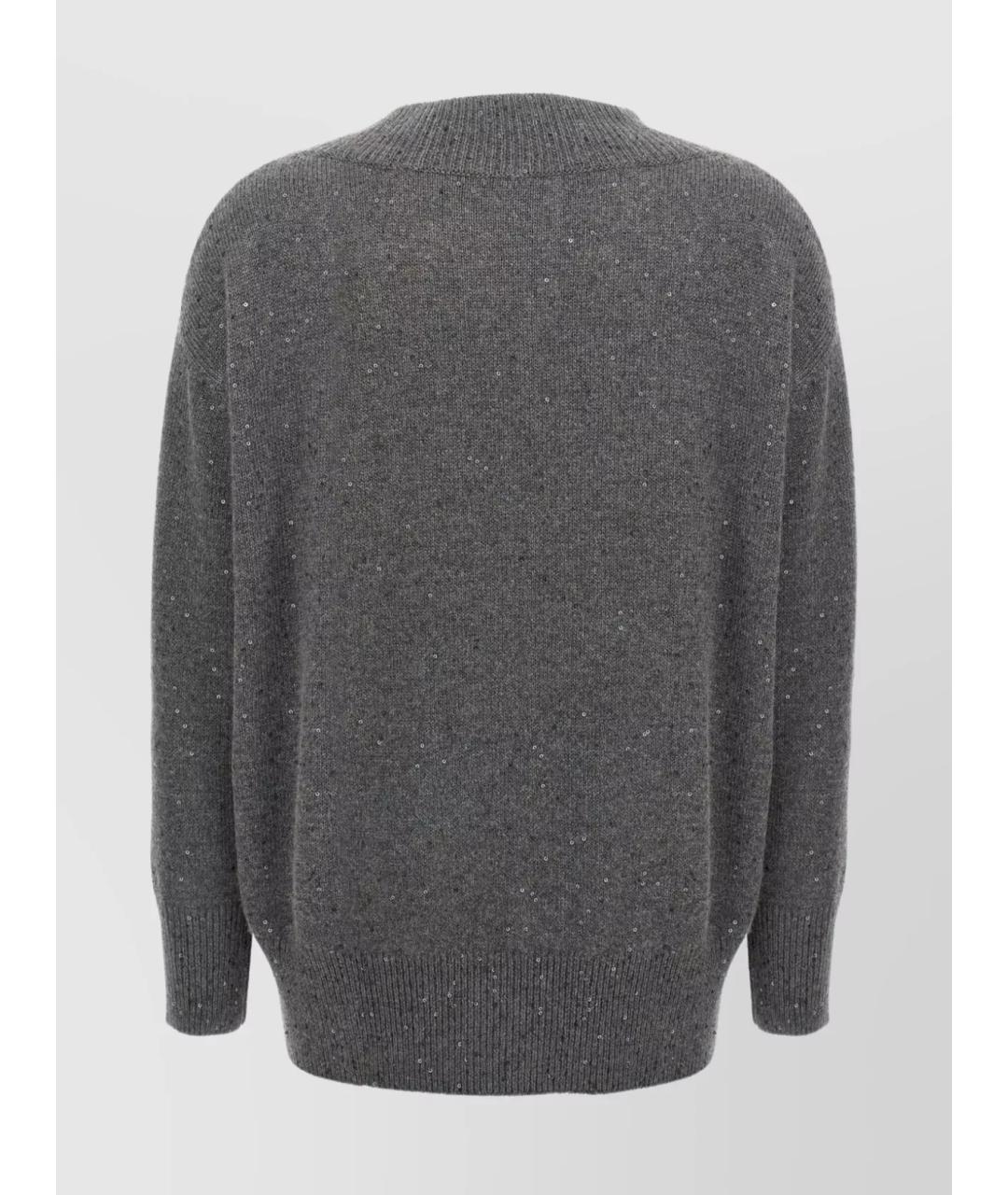 BRUNELLO CUCINELLI Серый кашемировый джемпер / свитер, фото 2