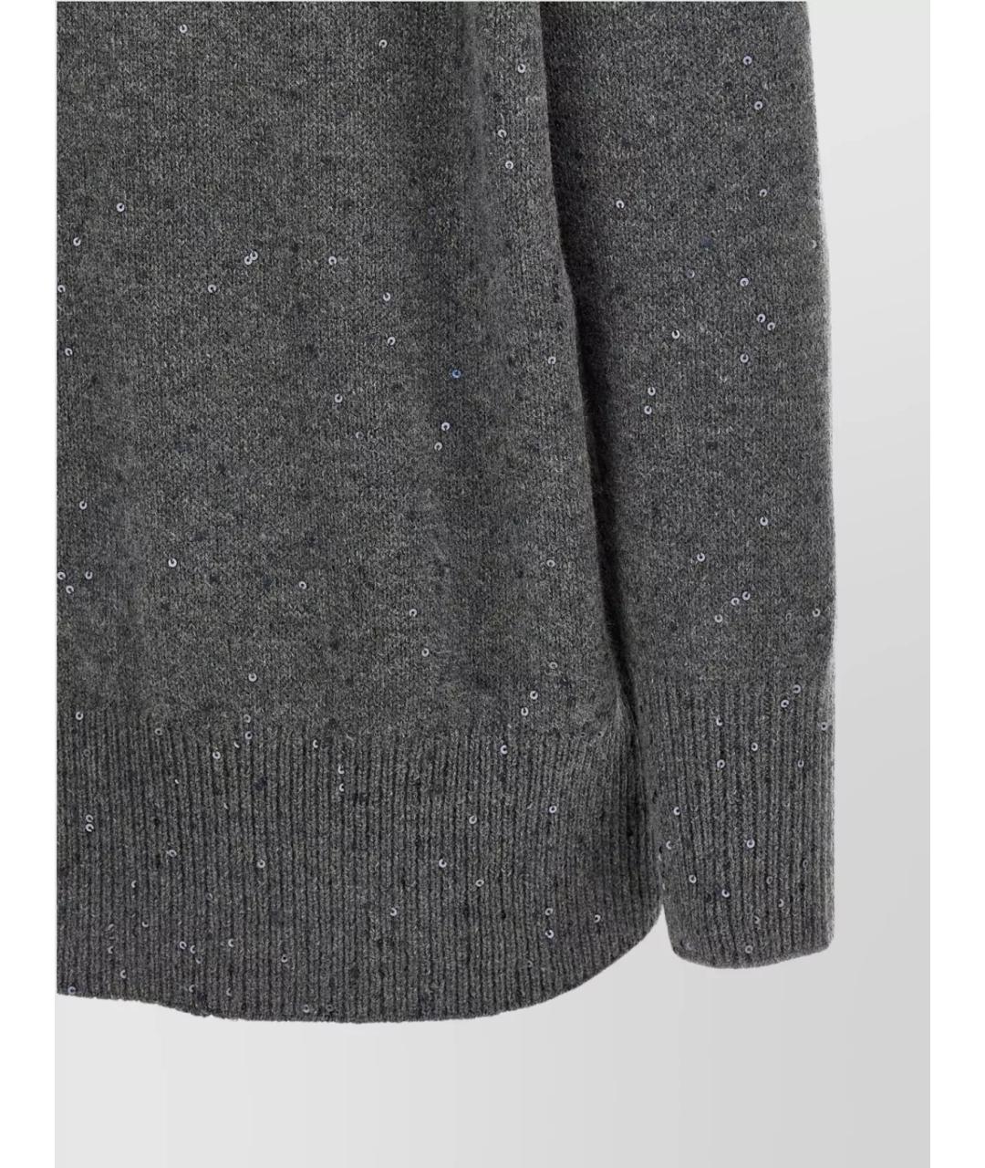 BRUNELLO CUCINELLI Серый кашемировый джемпер / свитер, фото 3