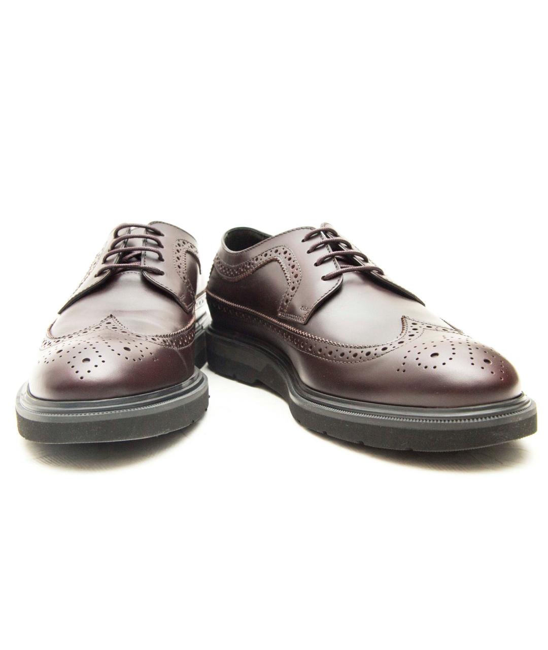 TOD'S Бордовые кожаные туфли, фото 2