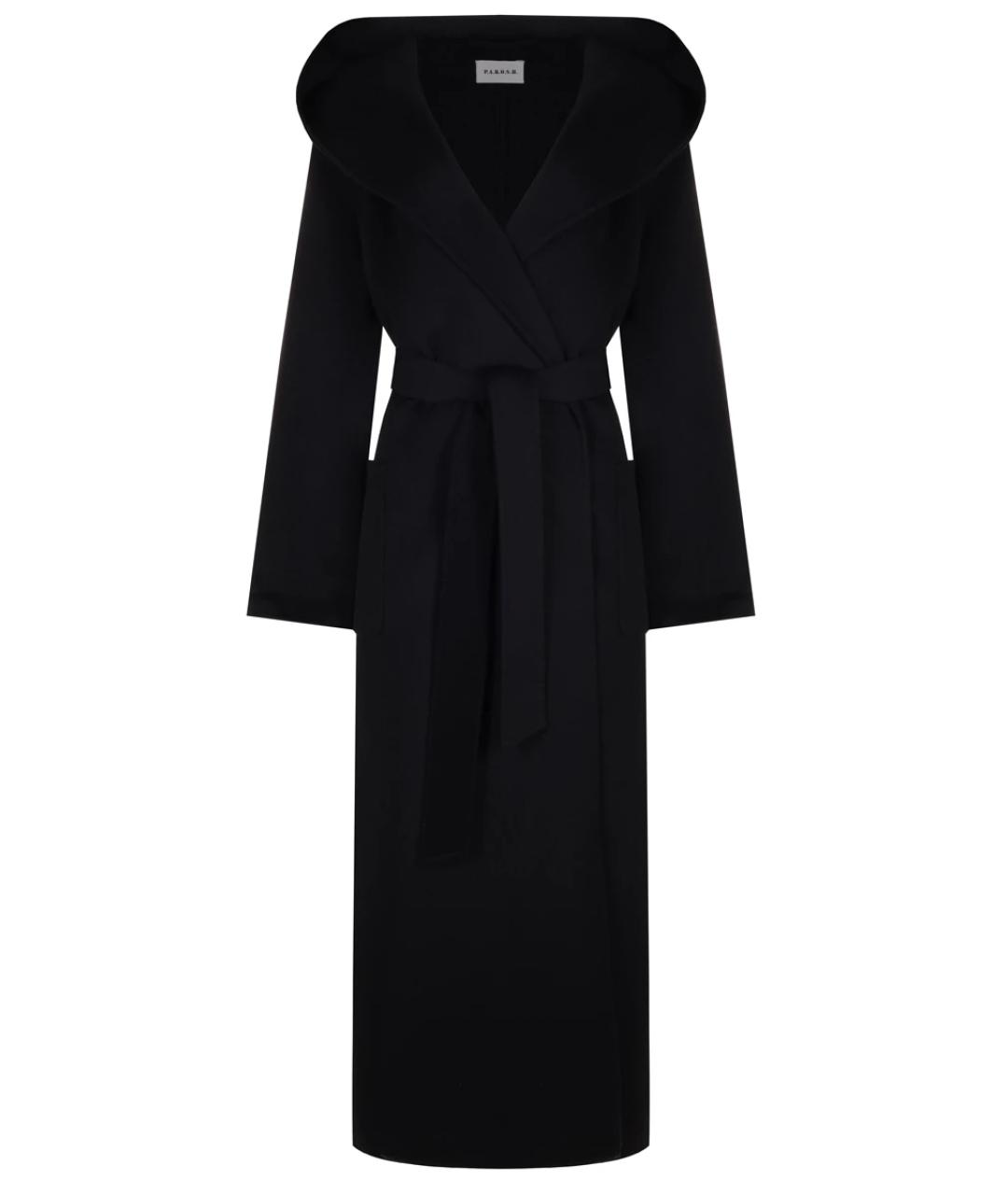 P.A.R.O.S.H. Черное кашемировое пальто, фото 1