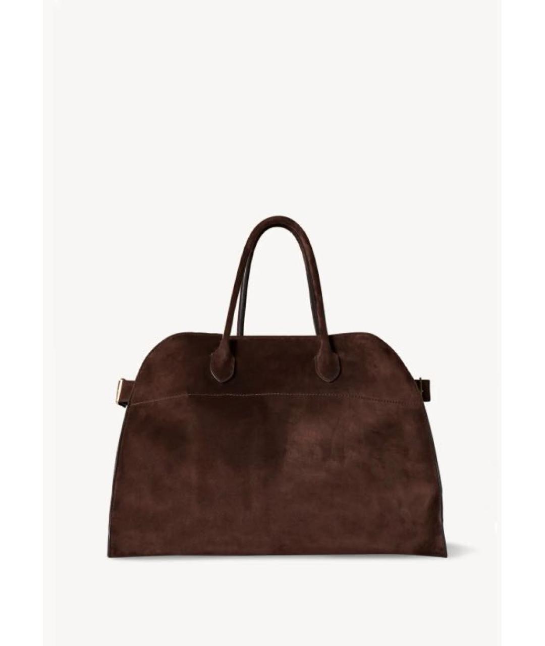 THE ROW Коричневая замшевая сумка тоут, фото 3