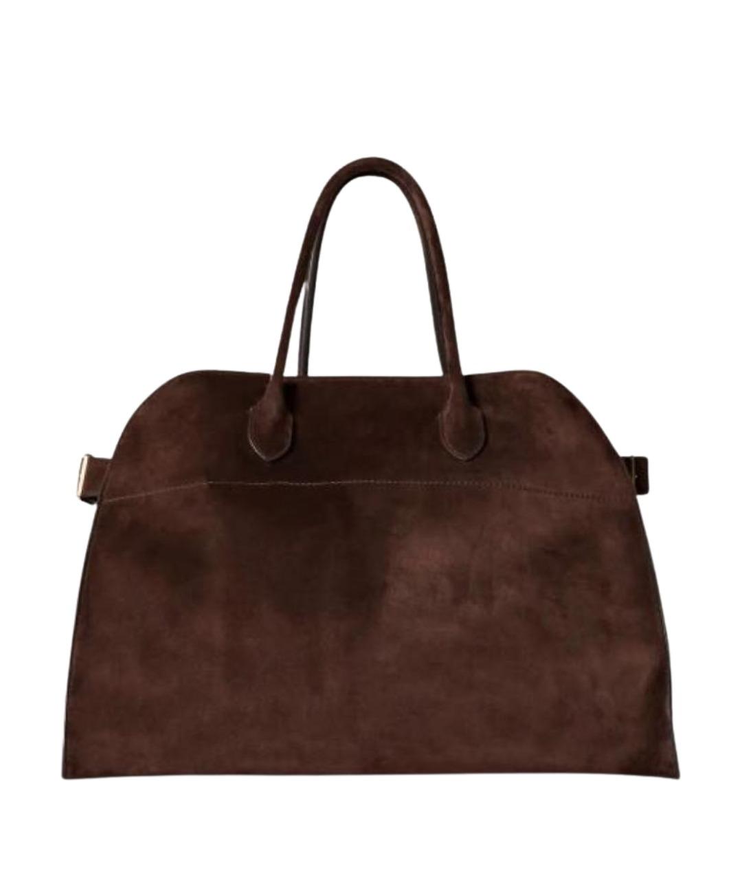 THE ROW Коричневая замшевая сумка тоут, фото 1