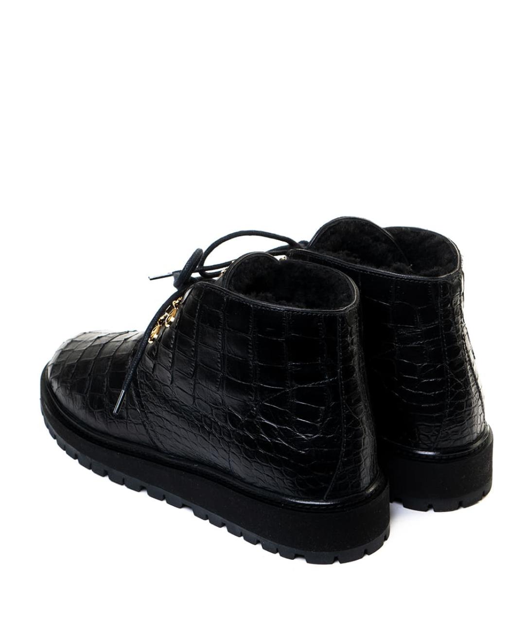 GIUSEPPE ZANOTTI DESIGN Черные кожаные ботинки, фото 3