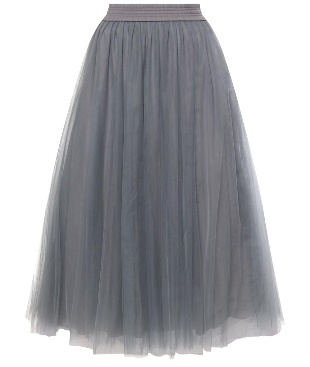 FABIANA FILIPPI Серая полиамидовая юбка миди, фото 1
