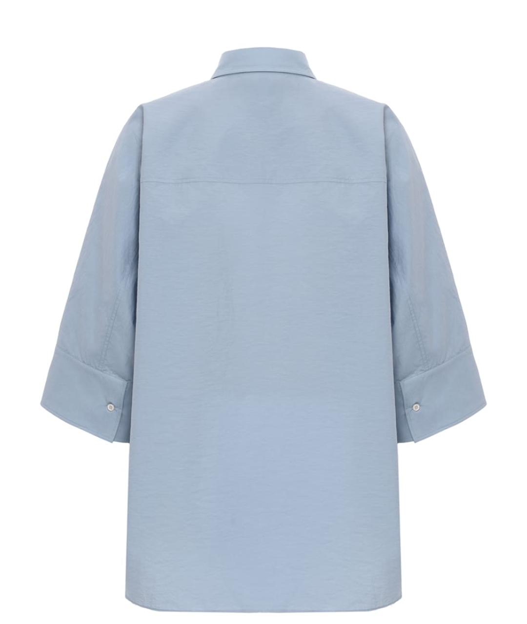 BRUNELLO CUCINELLI Голубая хлопковая блузы, фото 2