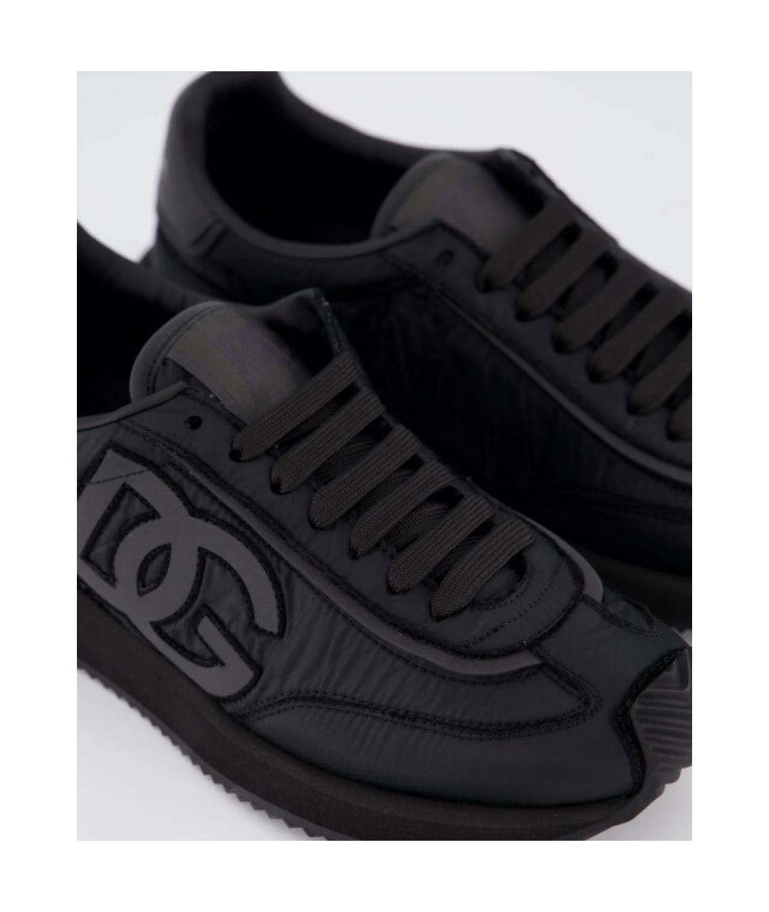 DOLCE&GABBANA Черные синтетические низкие кроссовки / кеды, фото 3