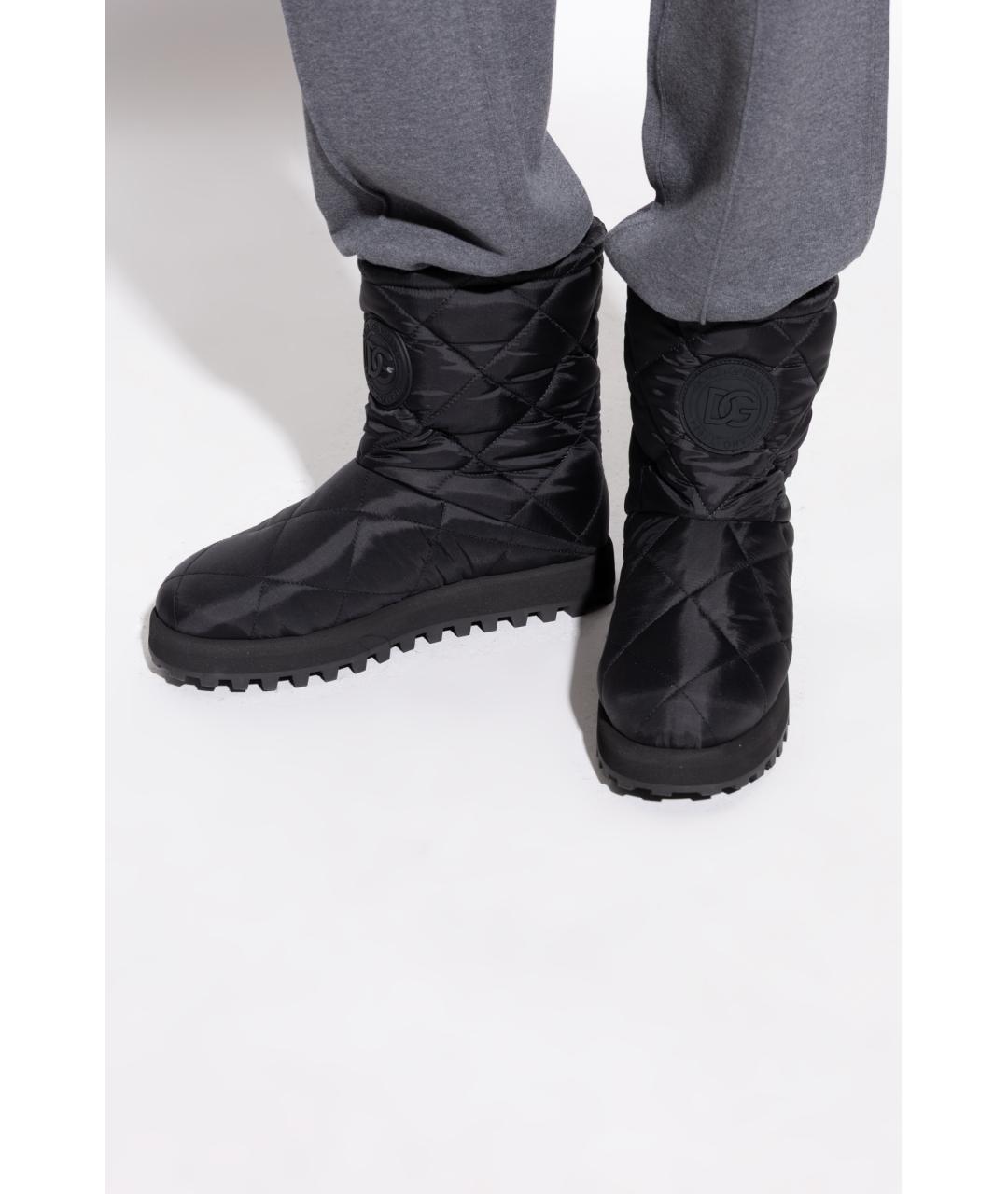 DOLCE&GABBANA Черные синтетические низкие ботинки, фото 2