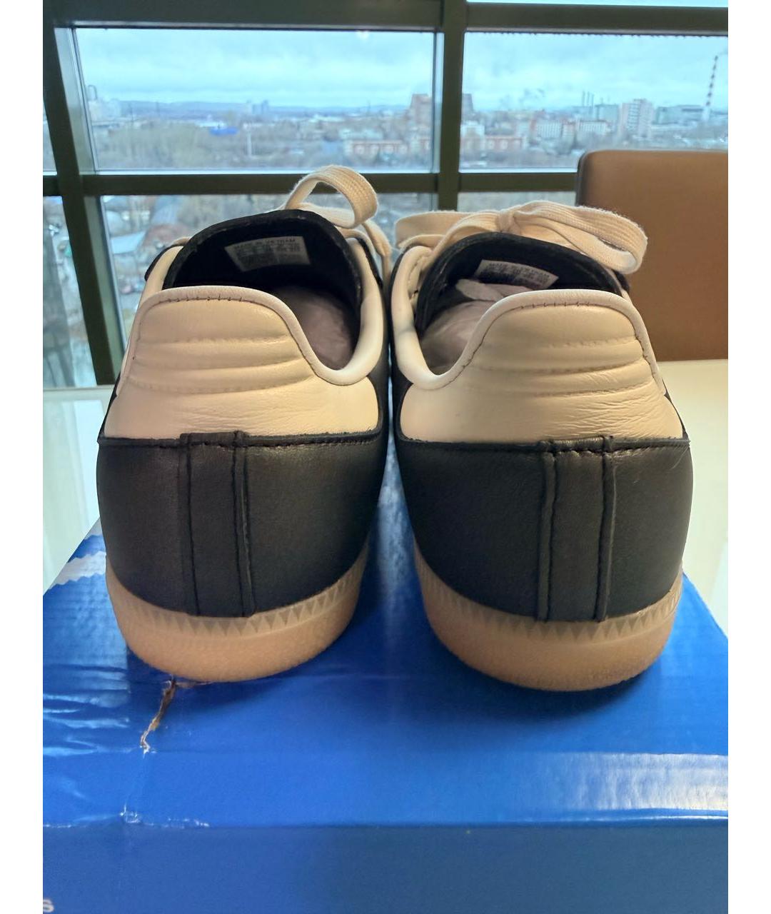 ADIDAS Антрацитовые кожаные кеды, фото 2