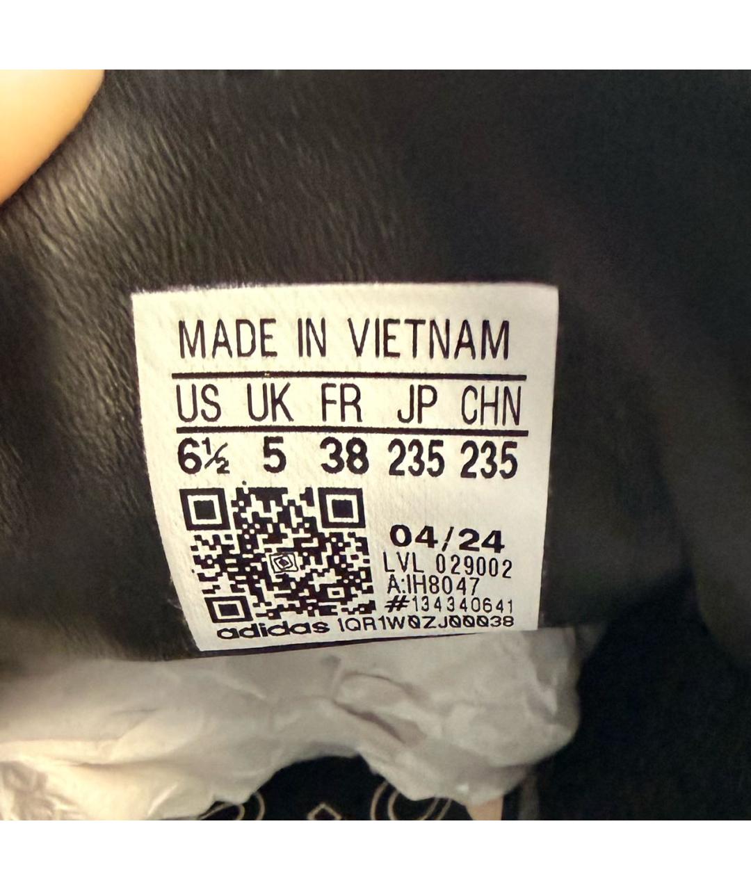 ADIDAS Антрацитовые кожаные кеды, фото 4