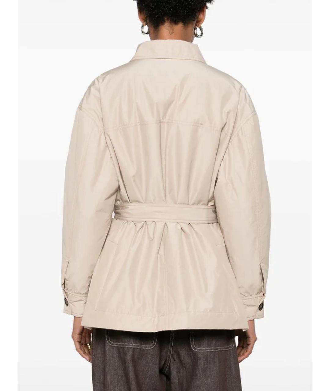BRUNELLO CUCINELLI Бежевая полиэстеровая куртка, фото 2